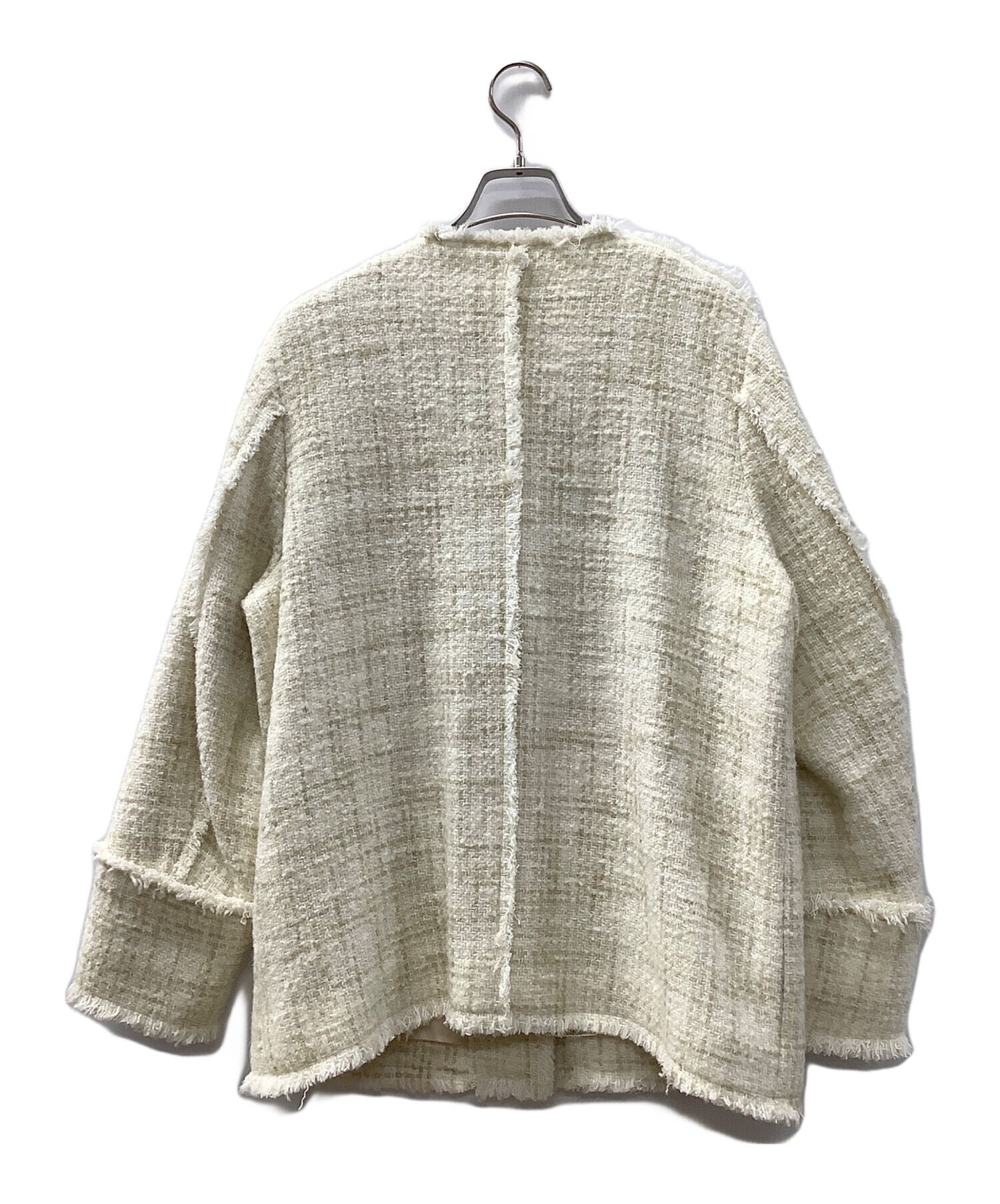 中古・古着通販】CLANE (クラネ) ノーカラーツイードジャケット