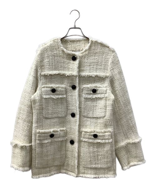 中古・古着通販】CLANE (クラネ) ノーカラーツイードジャケット