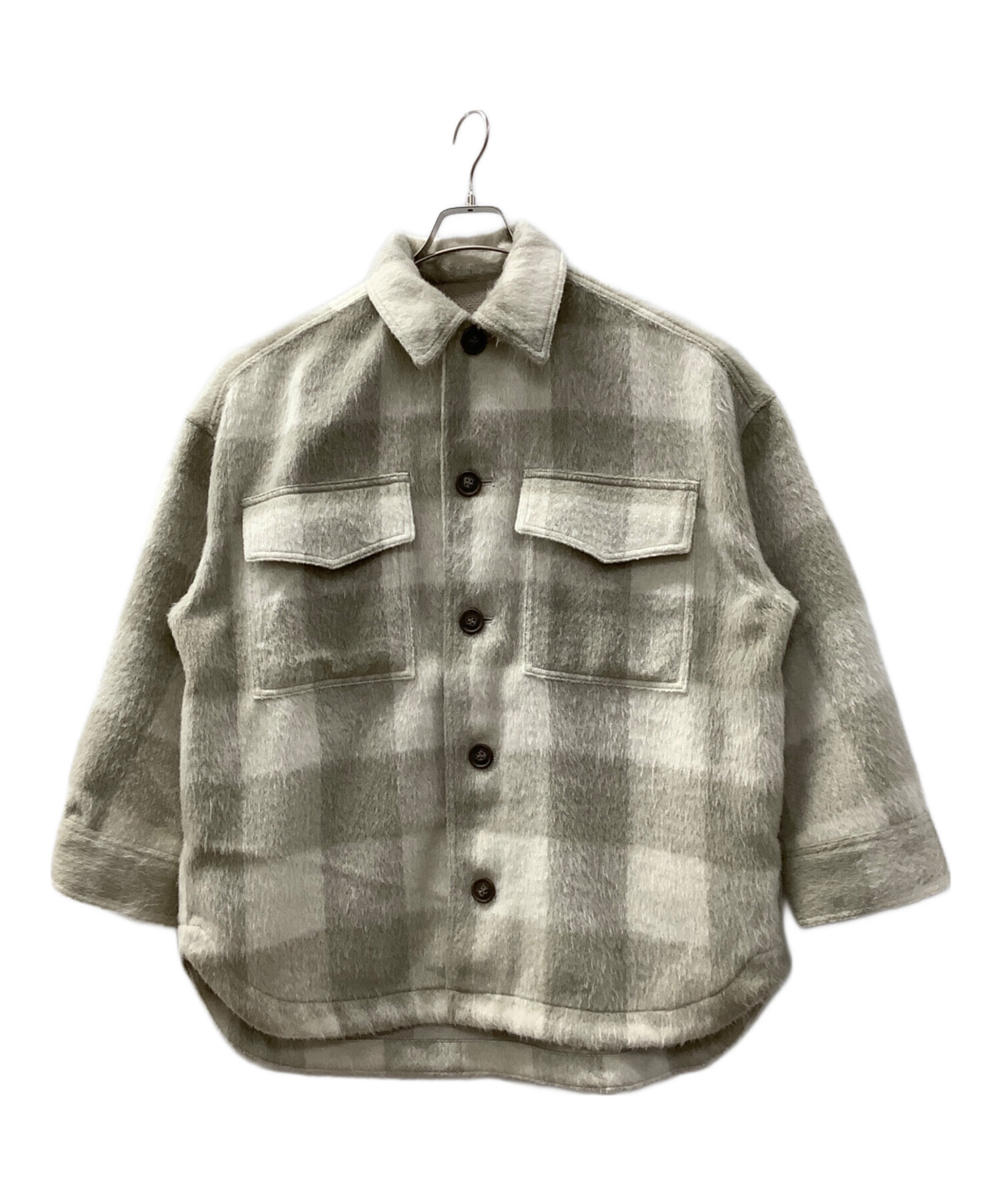中古・古着通販】UNGRID (アングリッド) シャギーチェックジャケット 