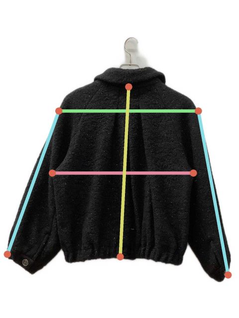 中古・古着通販】COEL (コエル) ラメツイードジャケット ブラック
