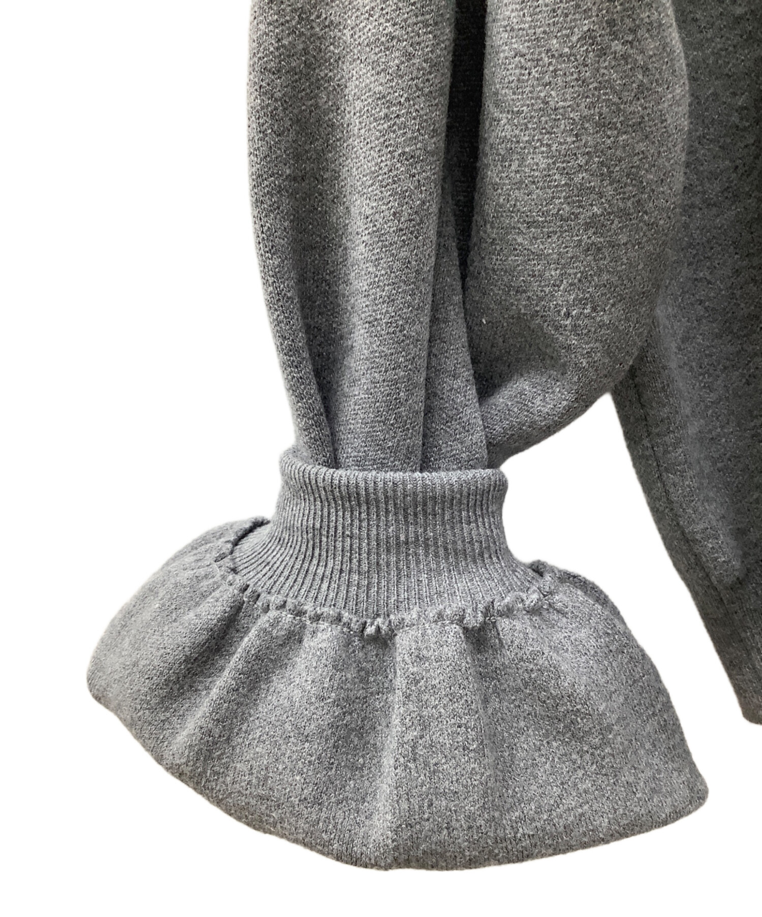 ELLIE エリー  ボールカーディガン ニット 中古・古着通販】ELLIE (エリー) ボールカーディガン グレー サイズ:F