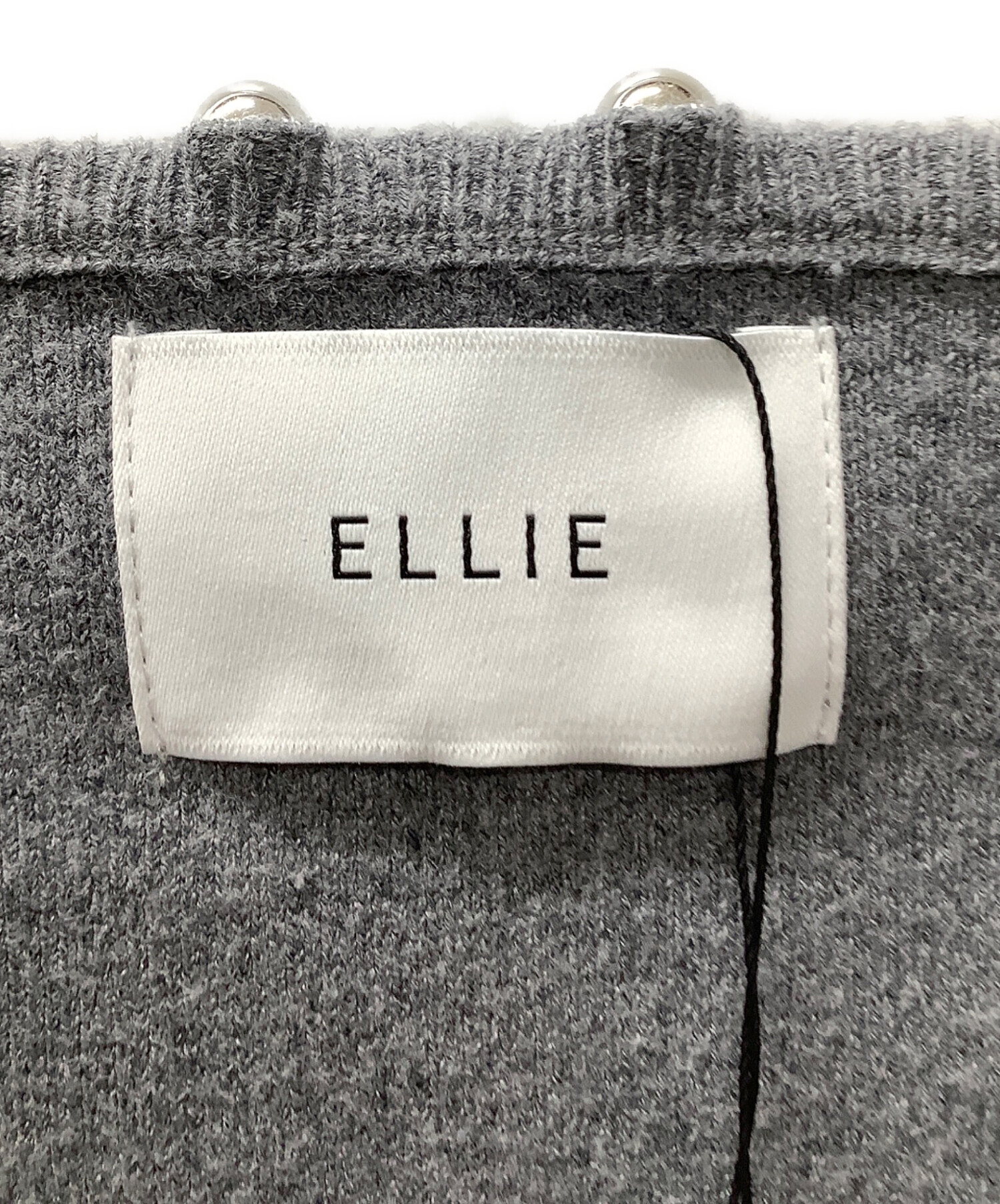 中古・古着通販】ELLIE (エリー) ボールカーディガン グレー サイズ:F