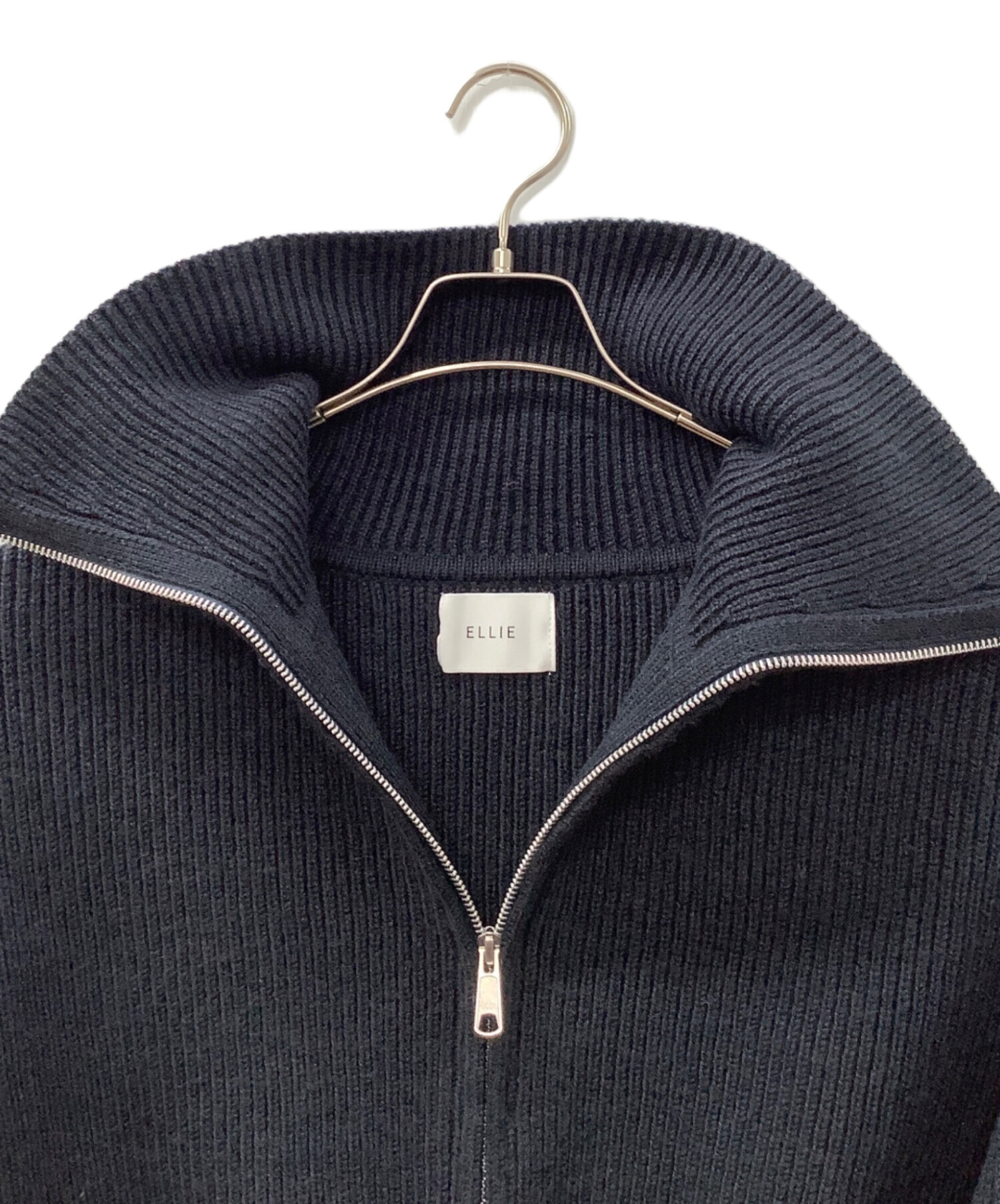 【新品未使用タグ付き】ELLIE ellie エリードライバーズニットネイビー 中古・古着通販】ELLIE (エリー) ドライバーズニット ネイビー サイズ