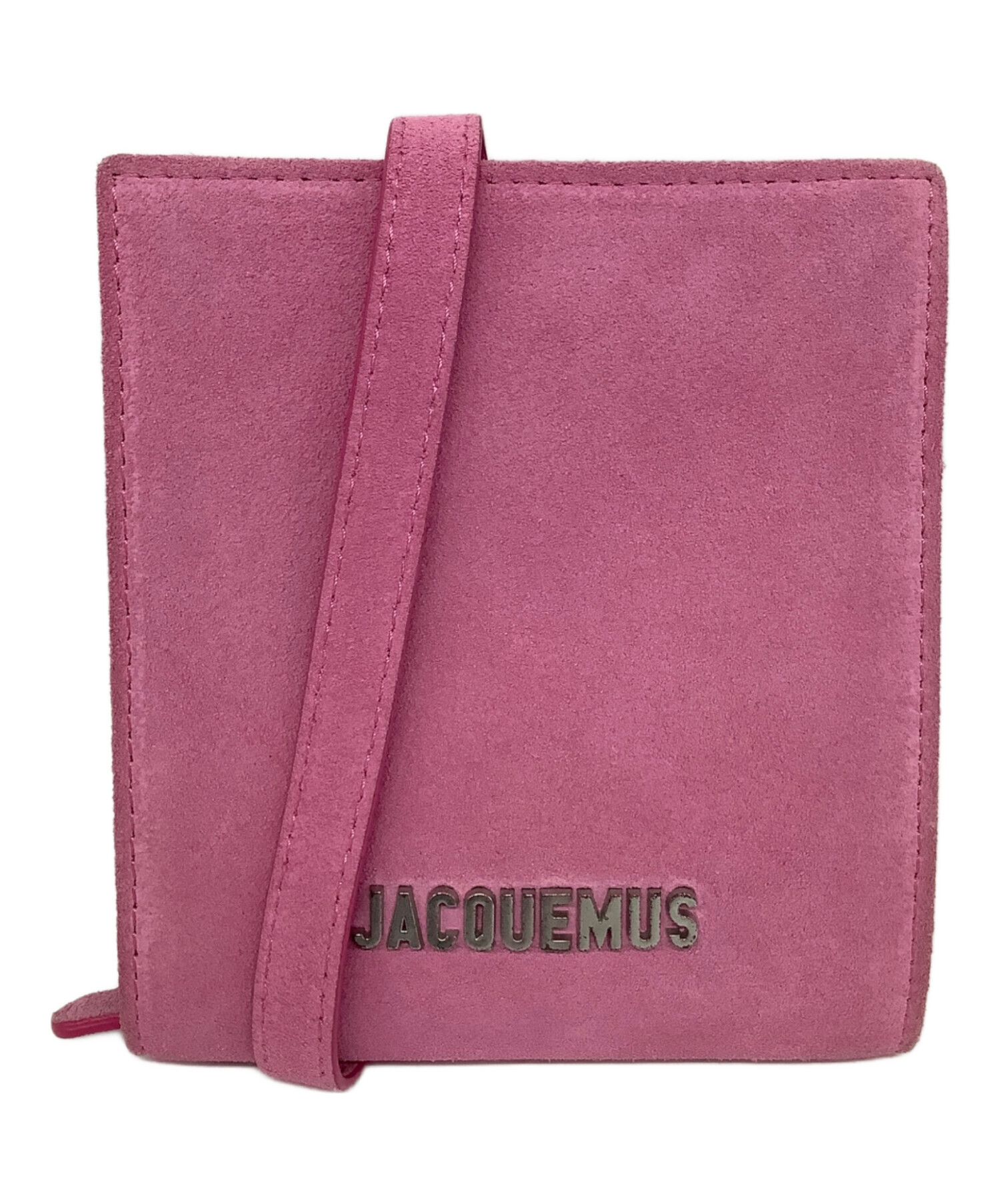 JACQUEMUS ジャックムス ショルダーバッグ - ピンクx白 【古着】【中古】 JACQUEMUS ジャックムス ショルダーバッグ - ピンクx白 【古着】【中古