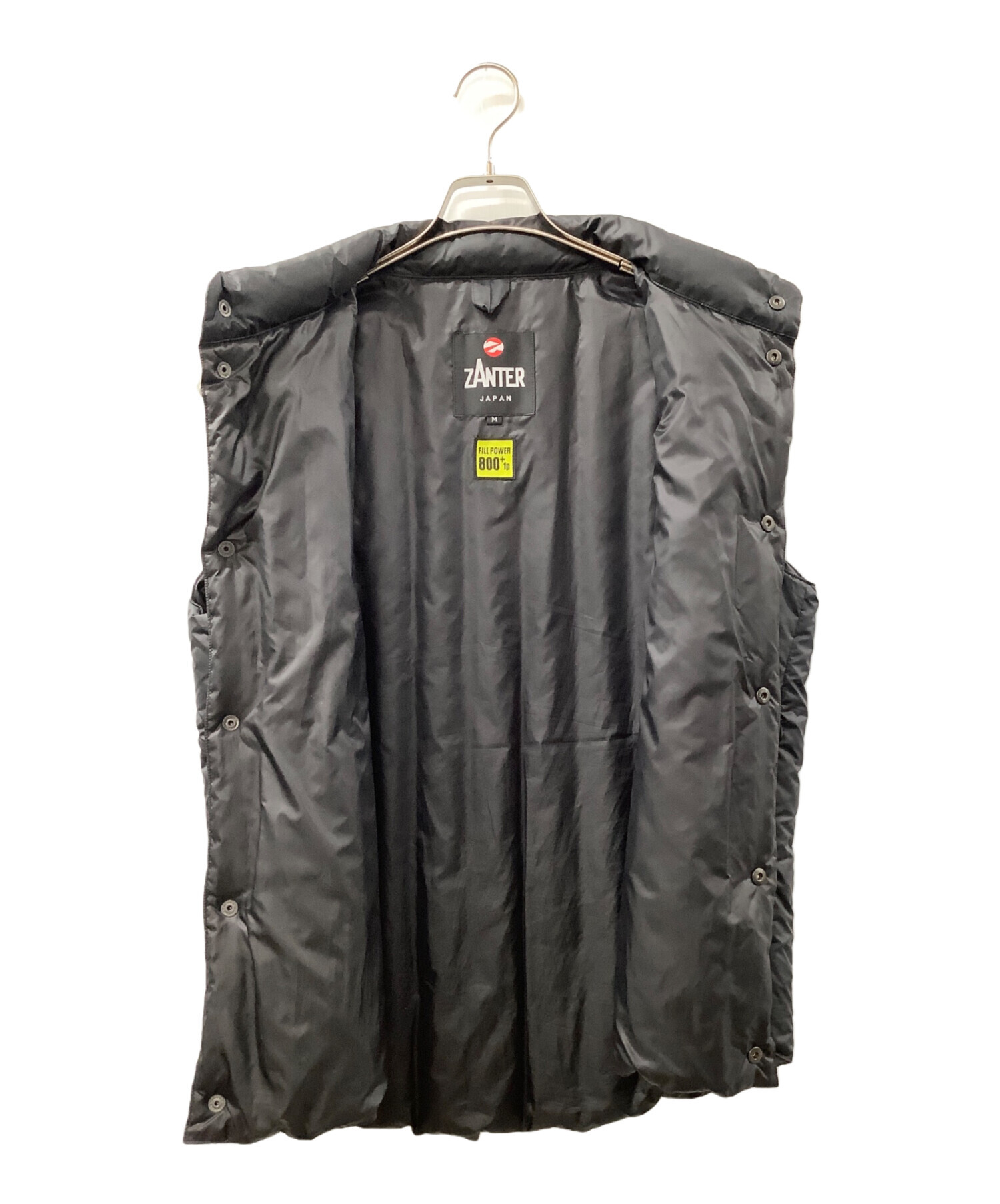 中古・古着通販】ZANTER (ザンター) ダウンベスト ブラック サイズ:M
