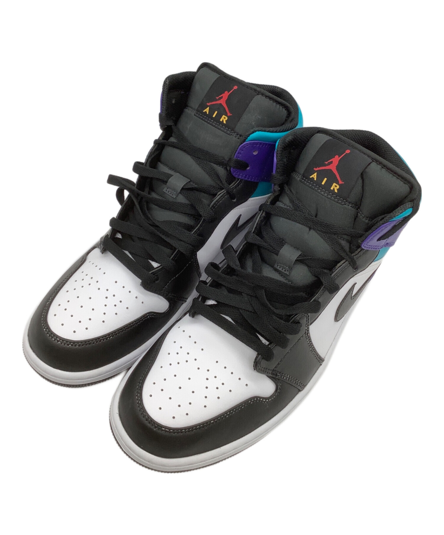 中古・古着通販】NIKE (ナイキ) AIR JORDAN 1 MID WHITE/BLACK/BRIGHT 