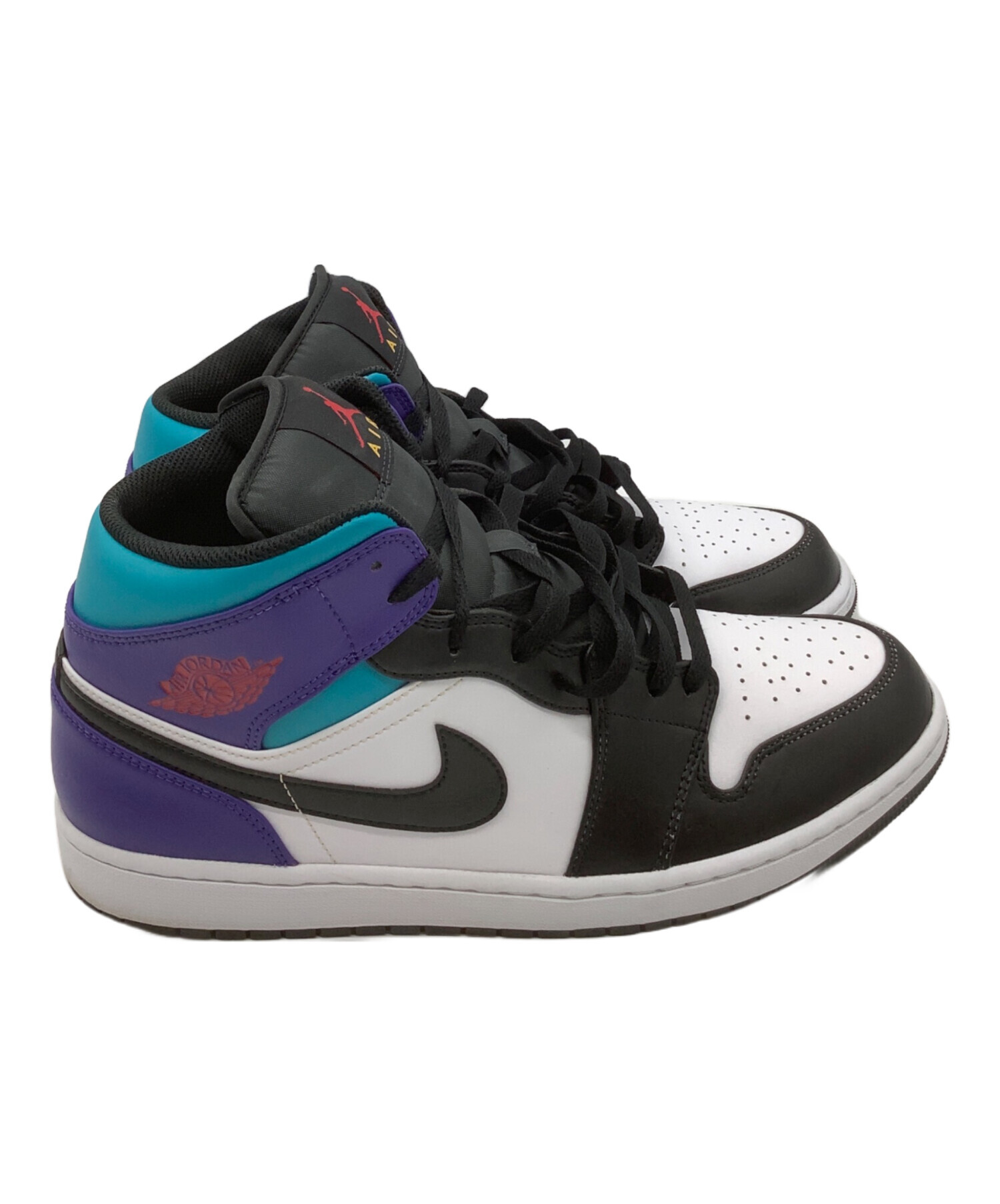 中古・古着通販】NIKE (ナイキ) AIR JORDAN 1 MID WHITE/BLACK/BRIGHT 