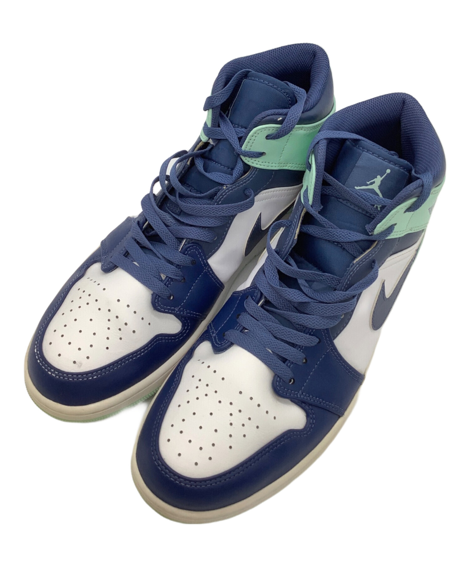 中古・古着通販】NIKE (ナイキ) Air Jordan 1 Mid ホワイト×ネイビー 