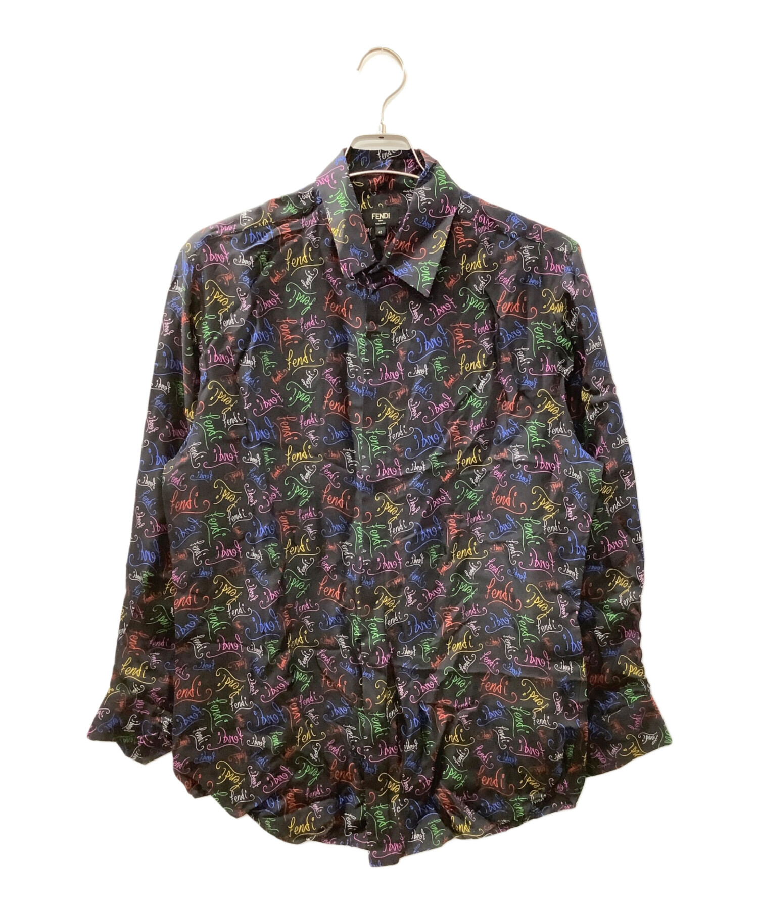 中古・古着通販】FENDI (フェンディ) 長袖シャツ ブラック サイズ:41
