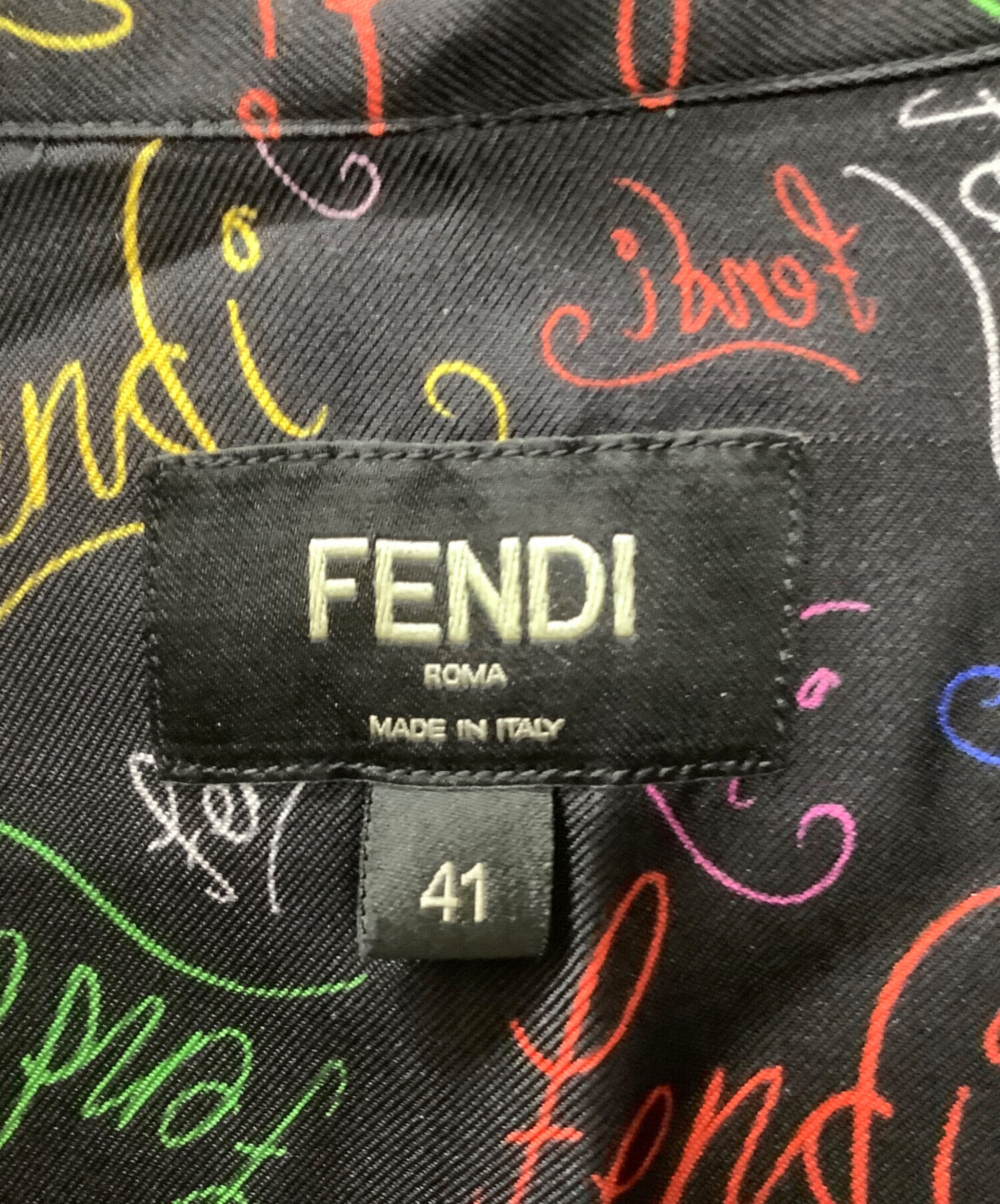 中古・古着通販】FENDI (フェンディ) 長袖シャツ ブラック サイズ:41 