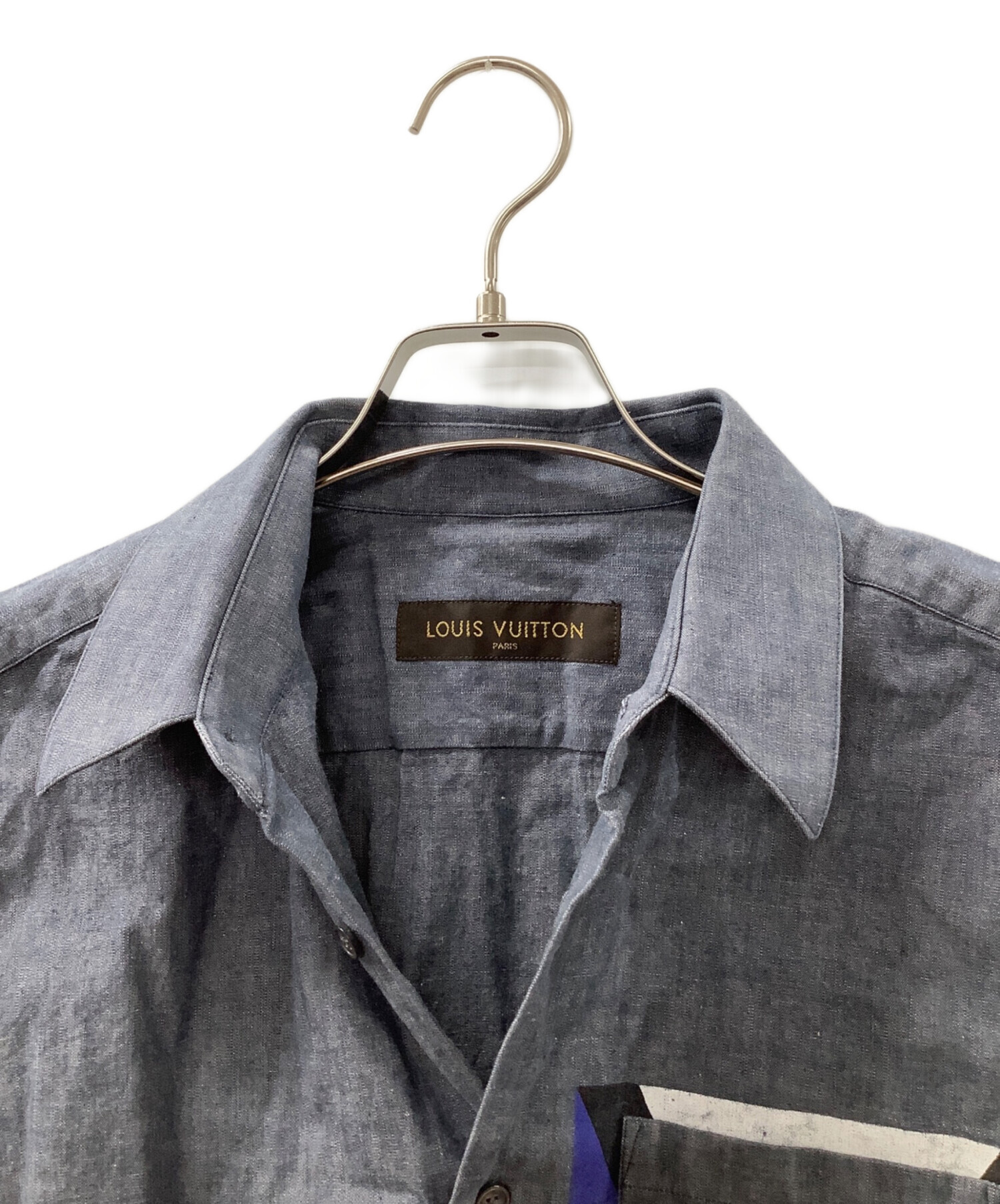 LOUIS VUITTON グレー長袖シャツ 中古・古着通販】LOUIS VUITTON (ルイ ヴィトン) 長袖シャツ グレー