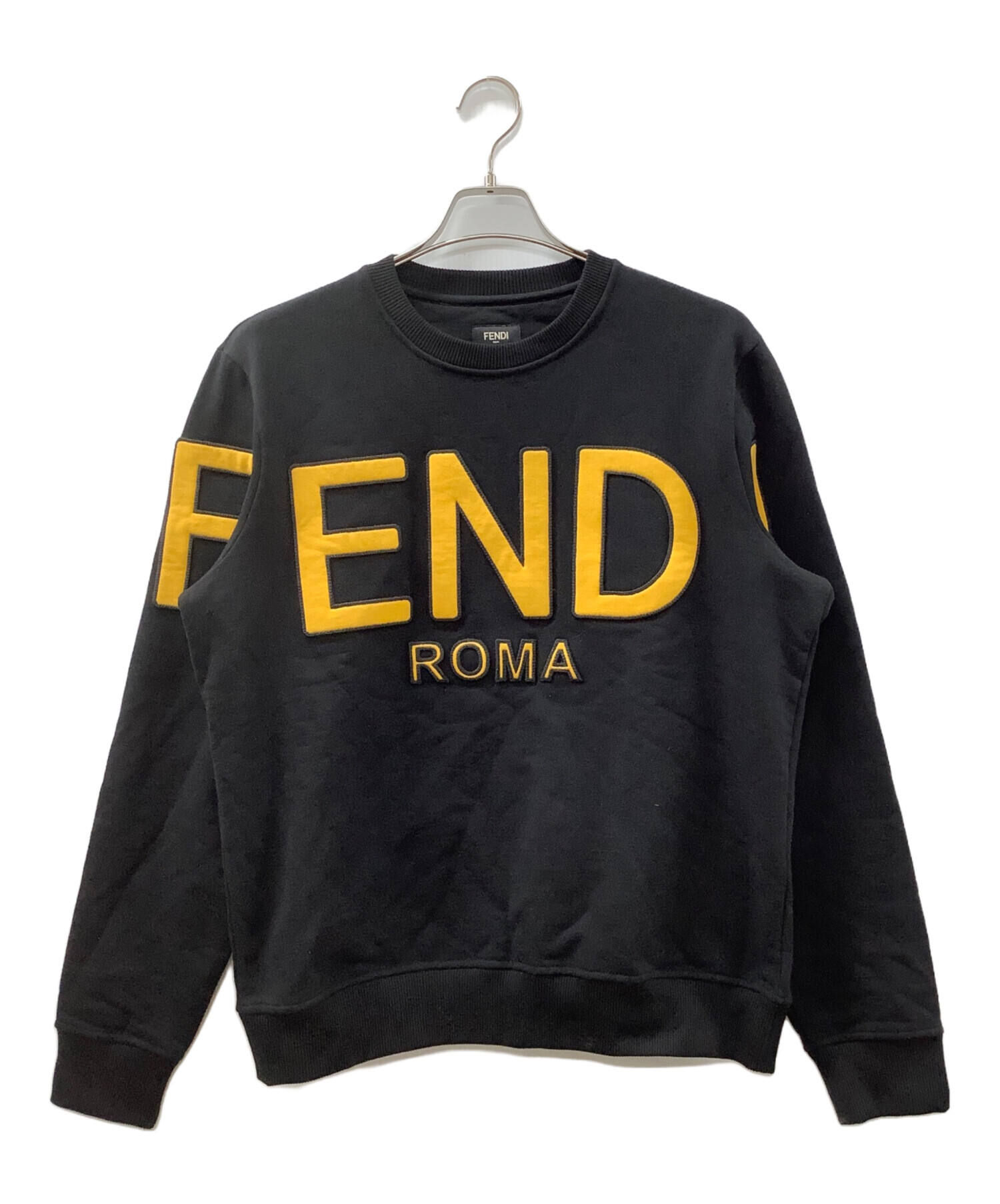 中古・古着通販】FENDI (フェンディ) ロゴスウェット ブラック サイズ