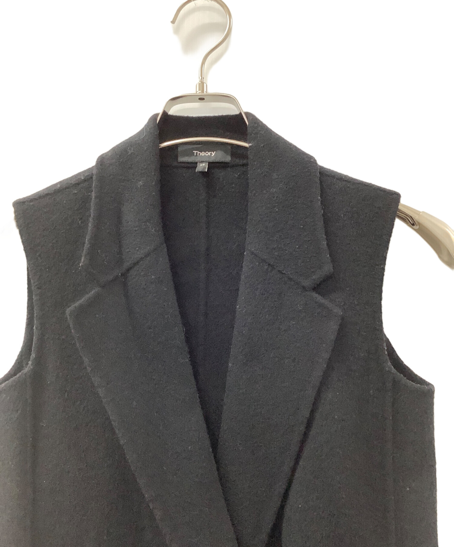 中古・古着通販】theory (セオリー) ロングジレ ブラック サイズ:XS