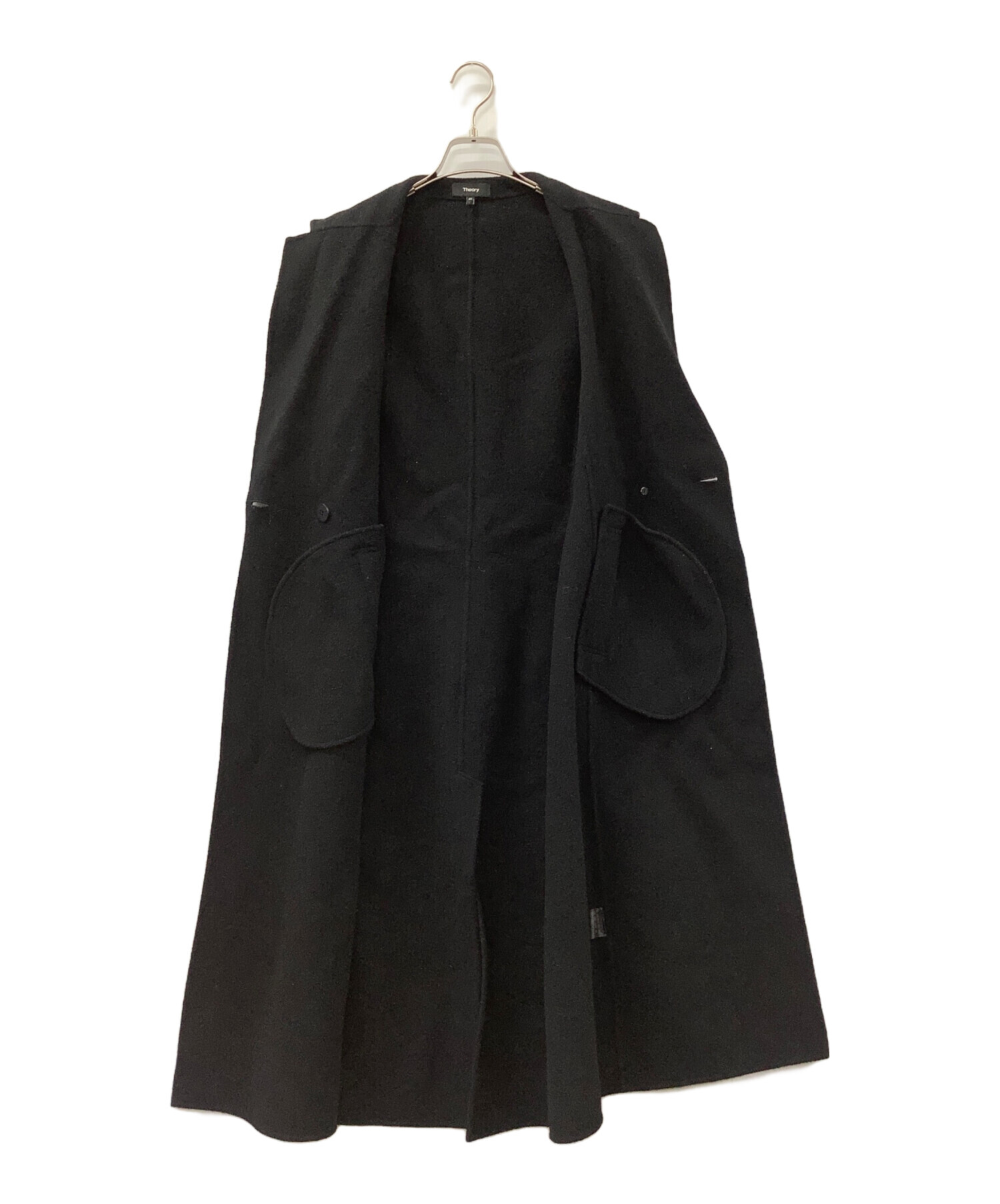 中古・古着通販】theory (セオリー) ロングジレ ブラック サイズ:XS