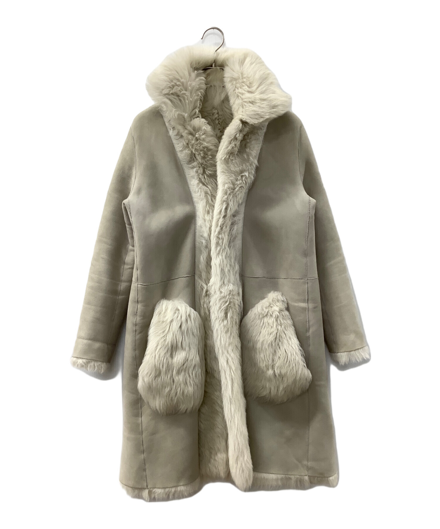 中古・古着通販】DRAWER (ドゥロワー) リバーシブルムートンコート