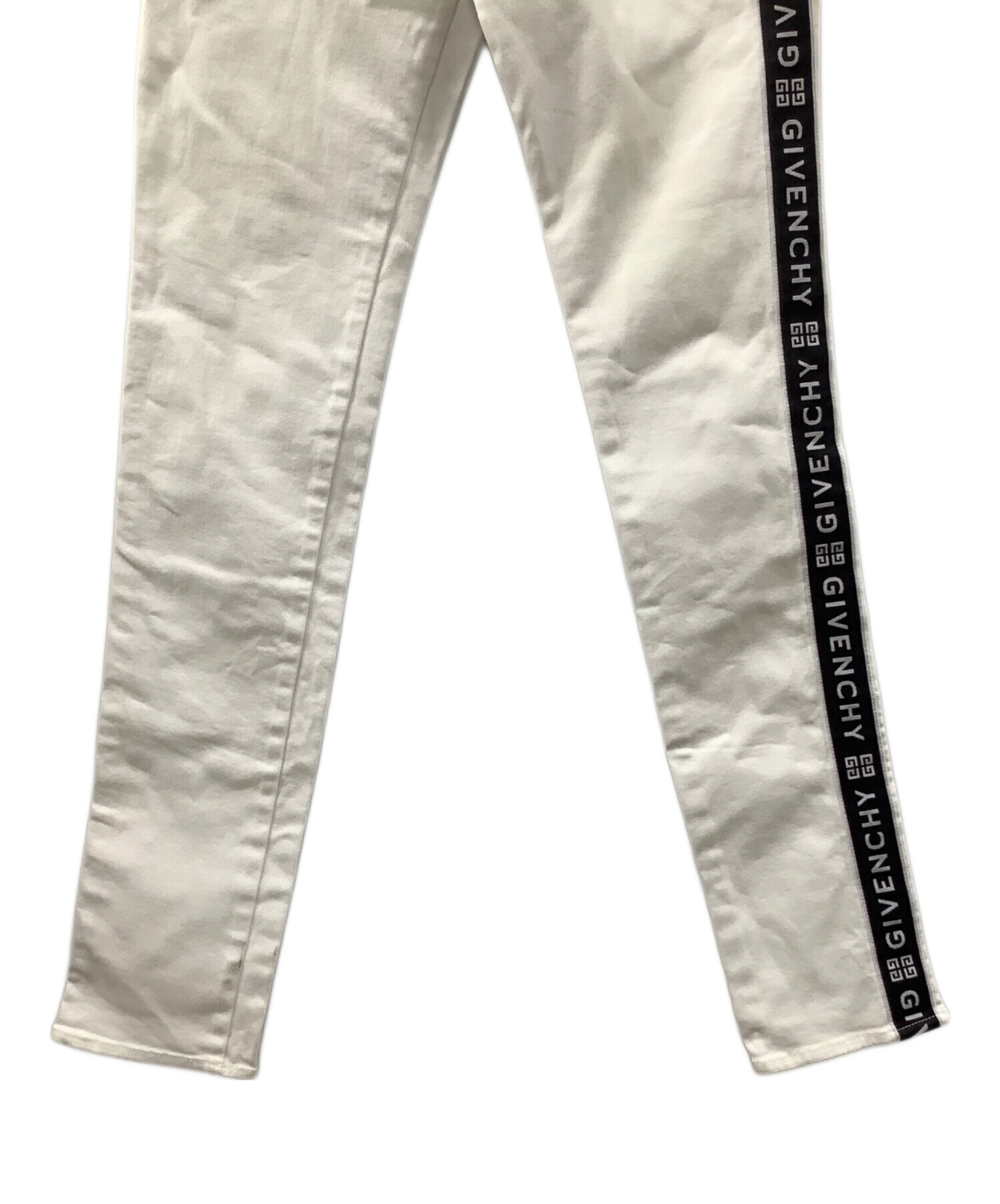 中古・古着通販】GIVENCHY (ジバンシィ) テープロゴジーンズ ホワイト 