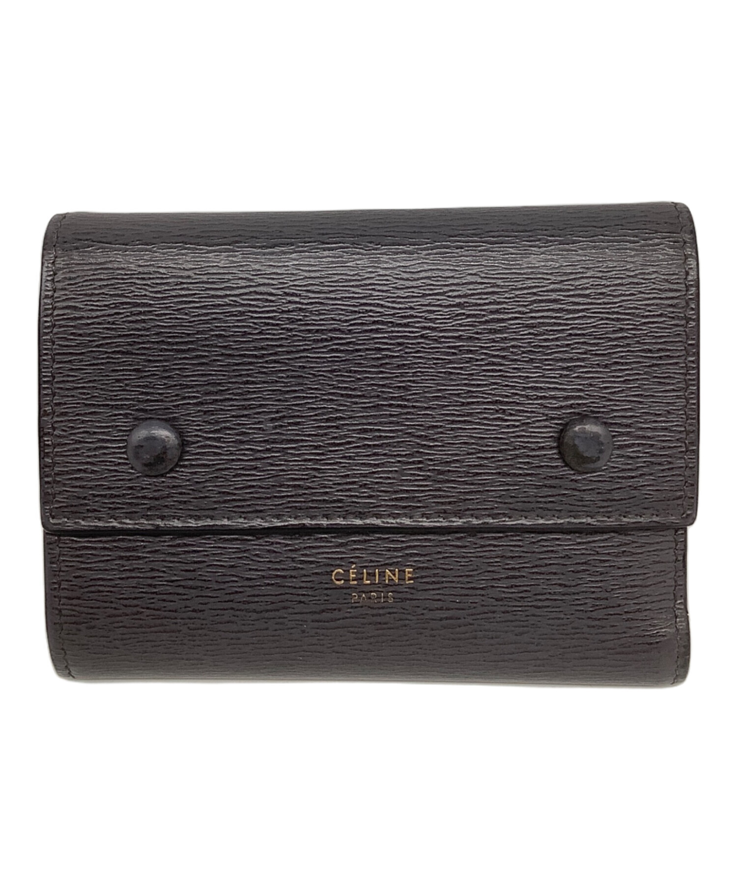 中古・古着通販】CELINE (セリーヌ) トリフォールドウォレット グレー 