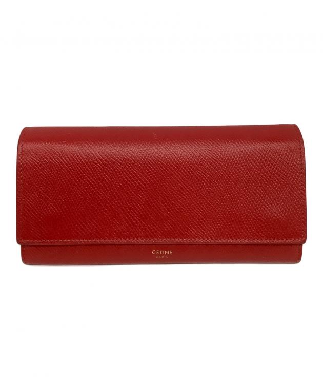 中古・古着通販】CELINE (セリーヌ) 長財布 レッド｜ブランド・古着