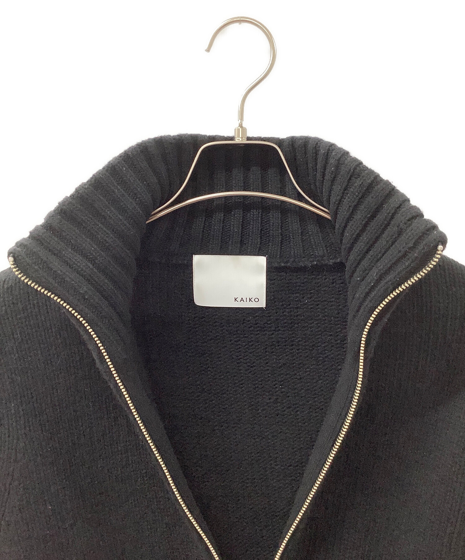 中古・古着通販】kaiko (カイコー) SHRINK ZIP CARDIGAN ブラック 