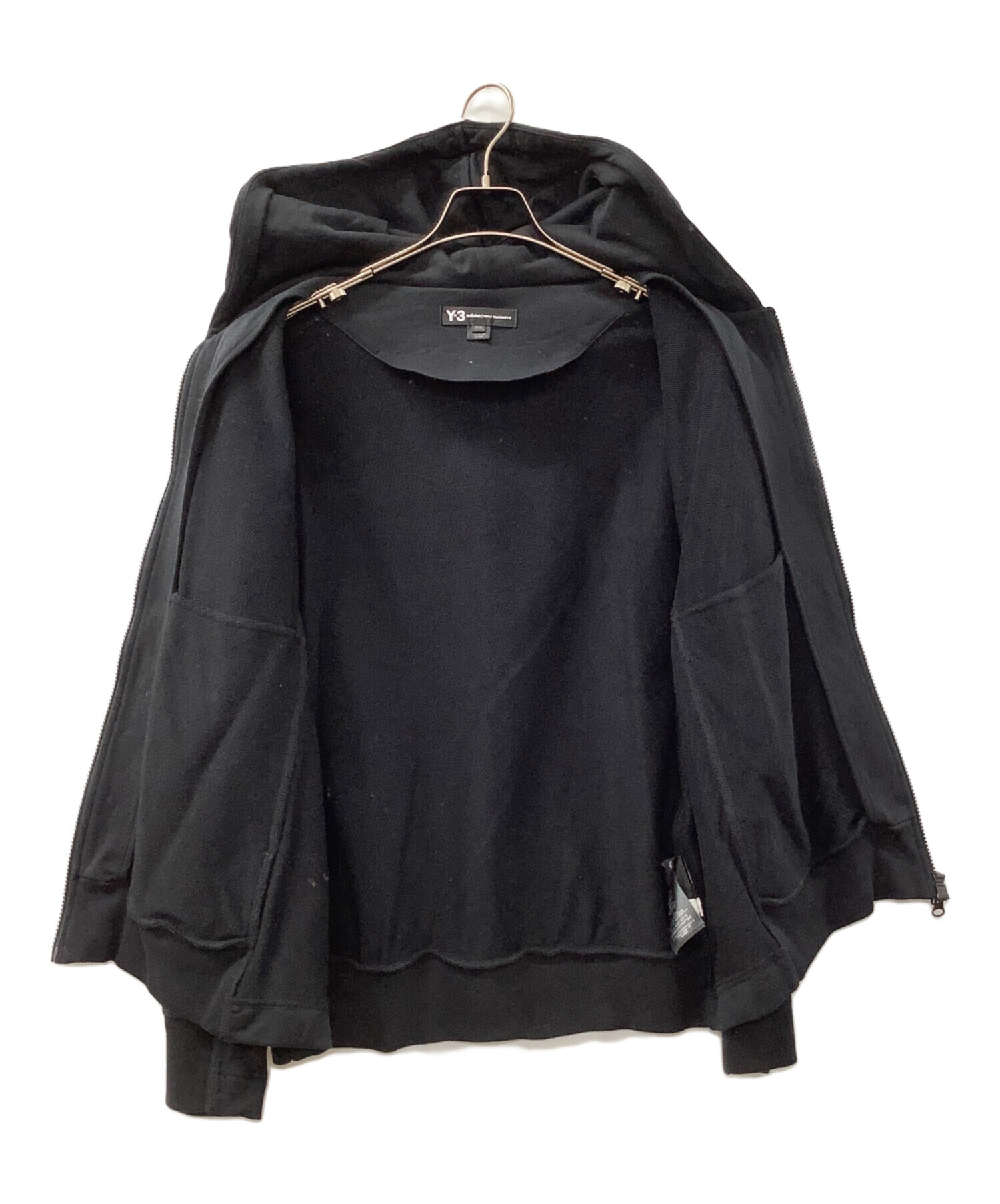 中古・古着通販】Y-3 (ワイスリー) ジップパーカー ブラック サイズ:M  