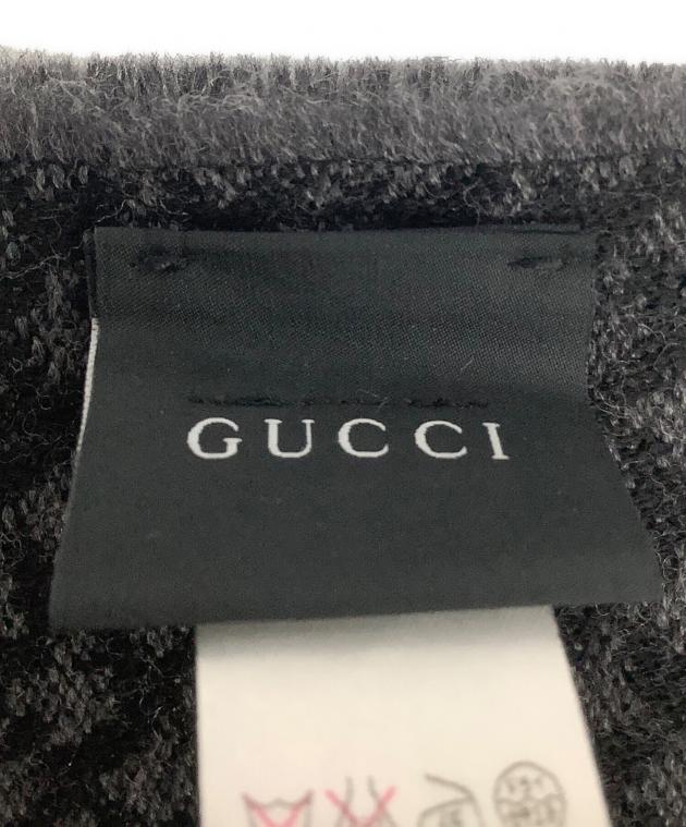 GUCCI グッチ マフラー  黒 【古着】【中古】【送料無料】 中古・古着通販】GUCCI (グッチ) マフラー ブラック｜ブランド・古着