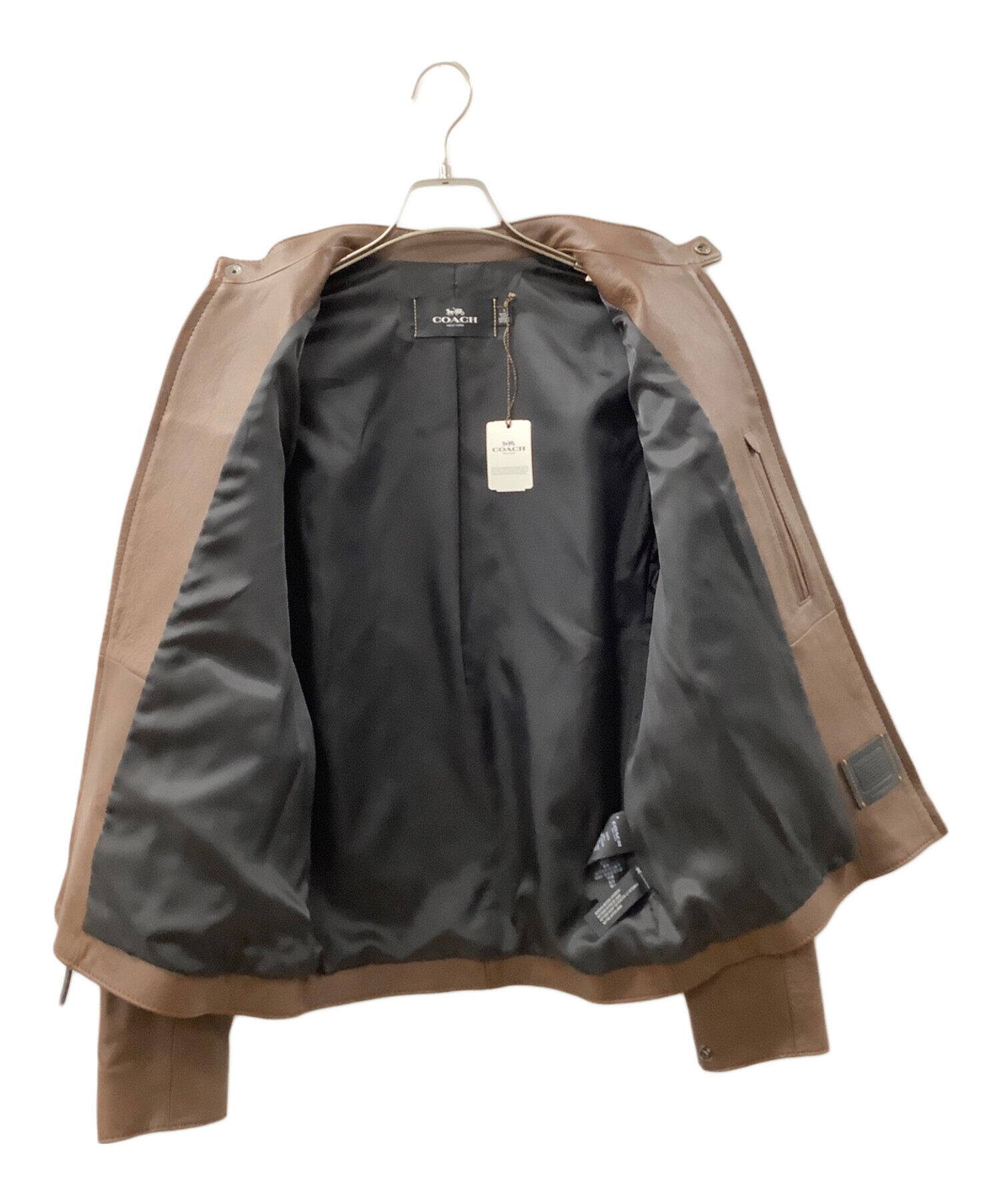 中古・古着通販】COACH (コーチ) シングルレザージャケット ブラウン