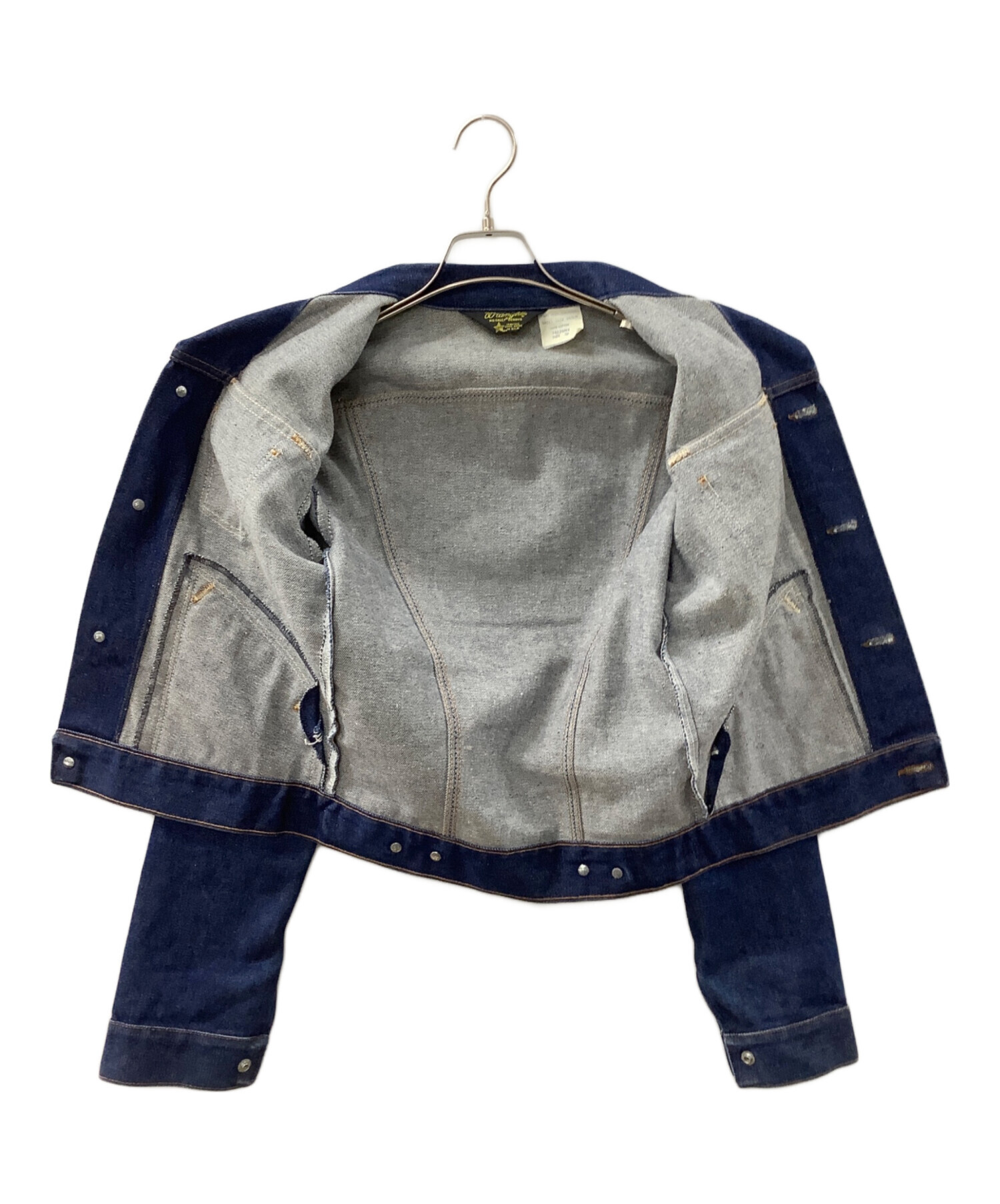 80's Wrangler ラングラー 74126NV デニムジャケット 46 ビンテージ80's☆DEADSTOCK Wrangler 74126NVデニムジャケットsize34