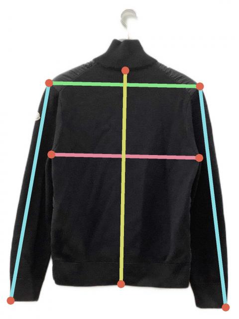 中古・古着通販】MONCLER (モンクレール) CARDIGAN TRICOT ブラック