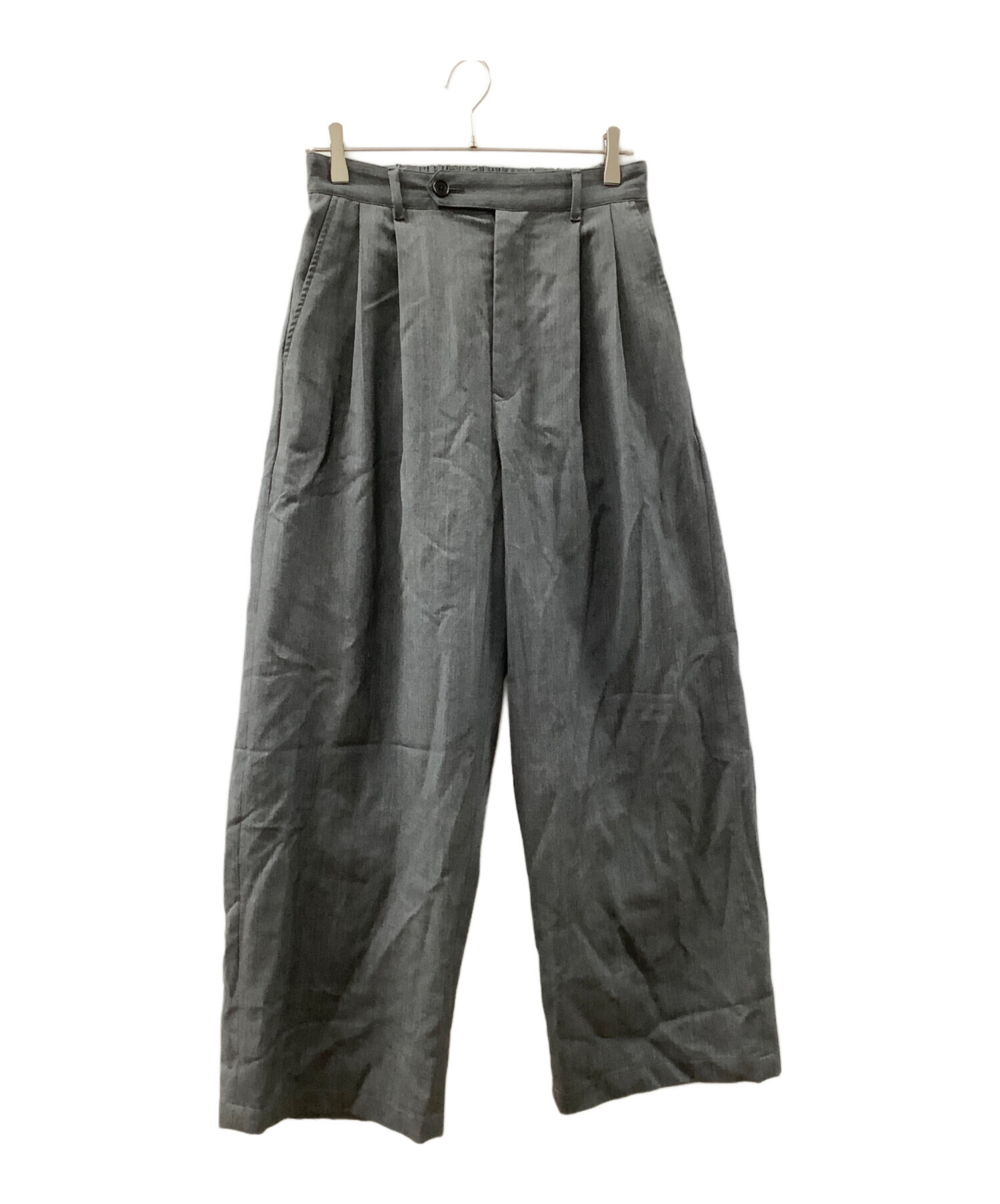 【ほぼ未使用】JUHA 2TUCK WIDE EASY PANTS JUHA - 2TUCK WIDE EASY PANTS / BLACK | Retikle Online Store