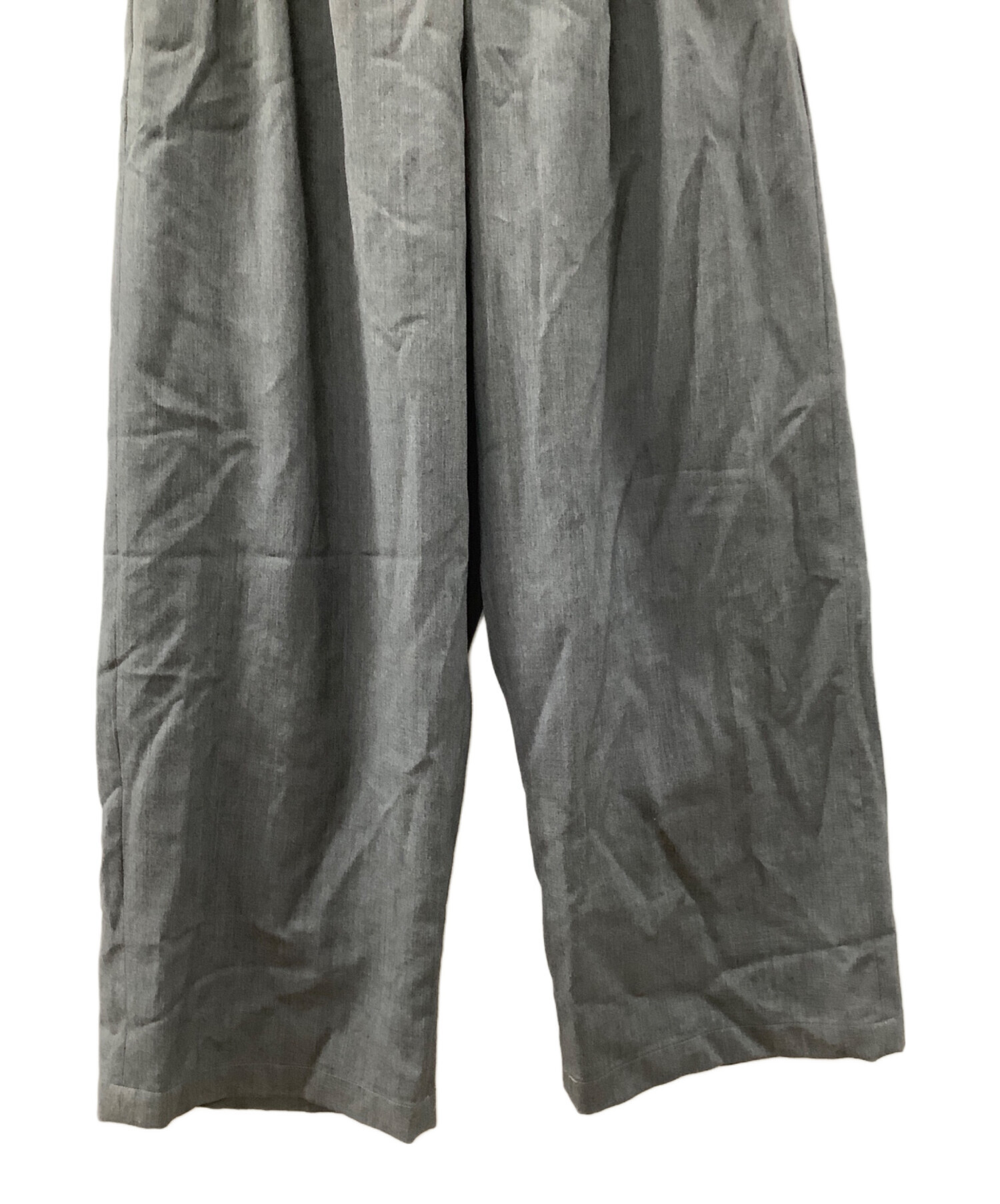 中古・古着通販】juha (ユハ) 2TUCK WIDE EASY PANTS グレー サイズ:3