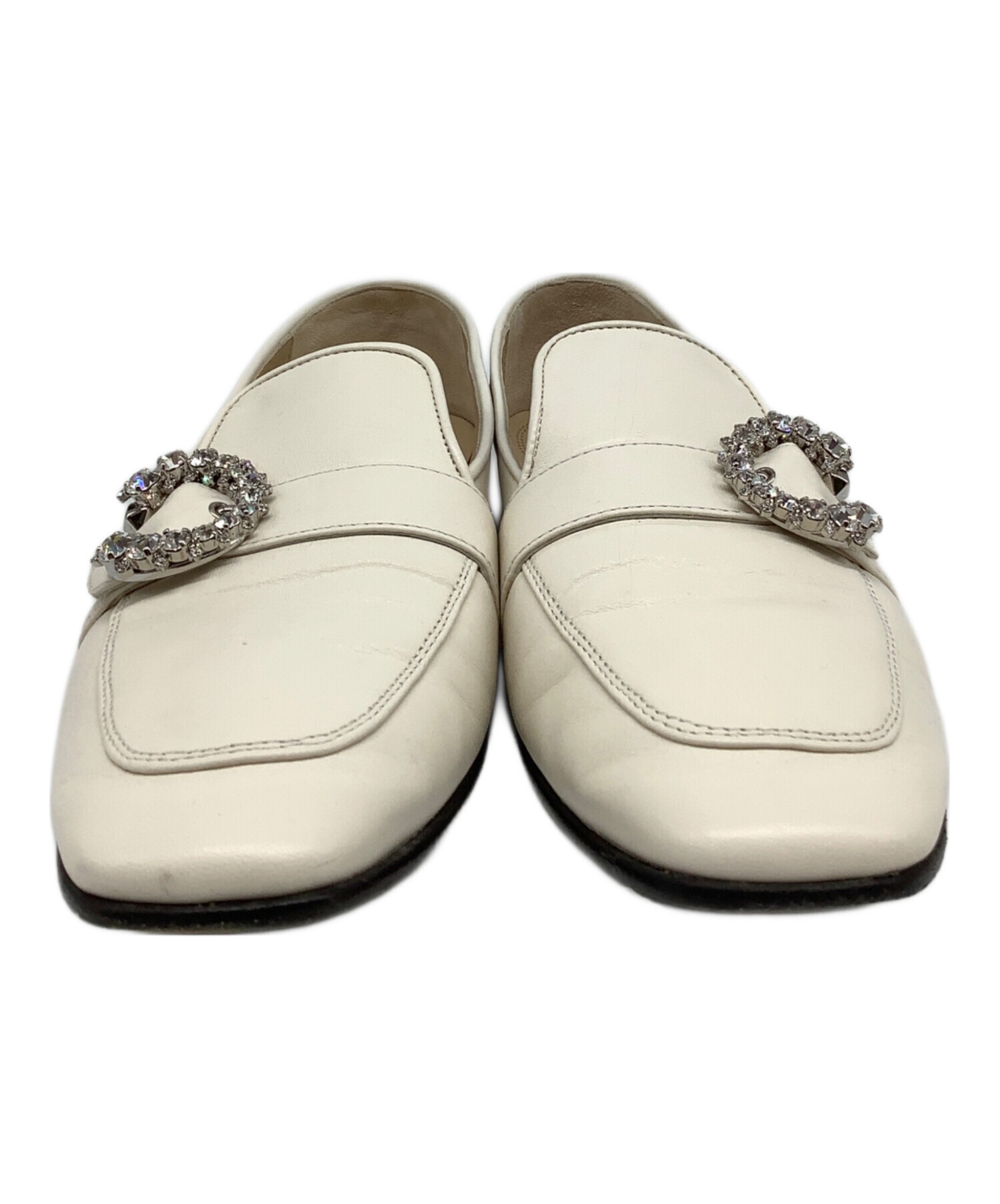 中古・古着通販】JIMMY CHOO (ジミーチュウ) ローファー アイボリー
