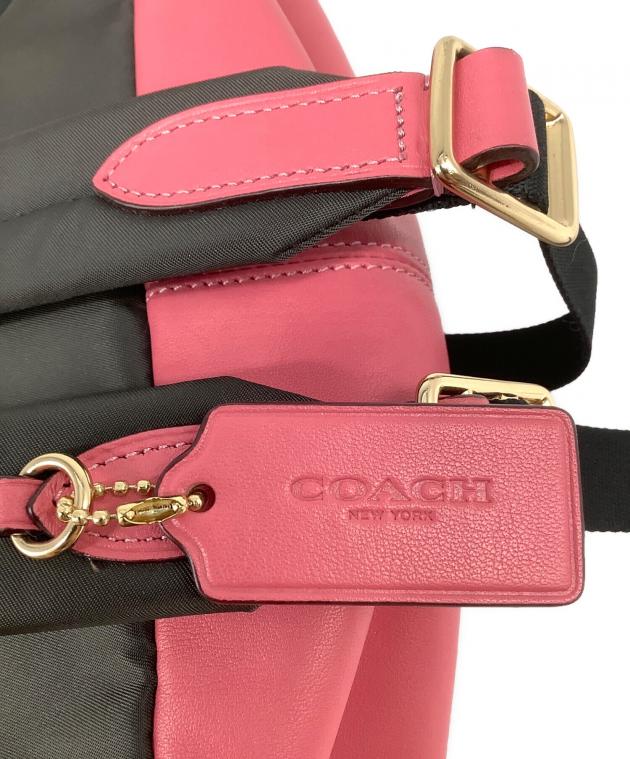 中古・古着通販】COACH (コーチ) シグネチャー ベージュ×ピンク