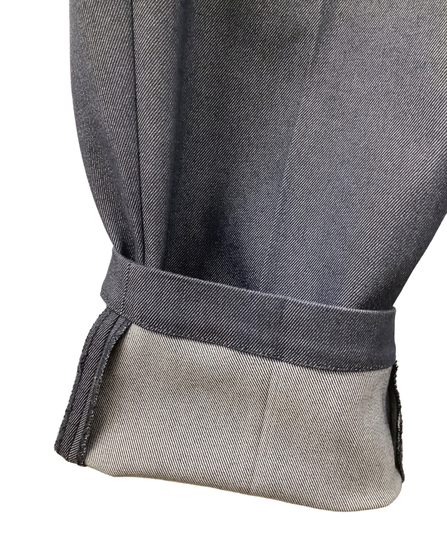 中古・古着通販】KOLOR (カラー) テーパードタックパンツ ネイビー