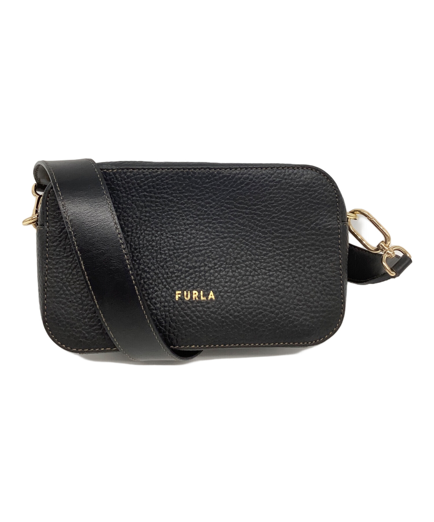 中古・古着通販】FURLA (フルラ) スクエア―ショルダーバッグ ブラック