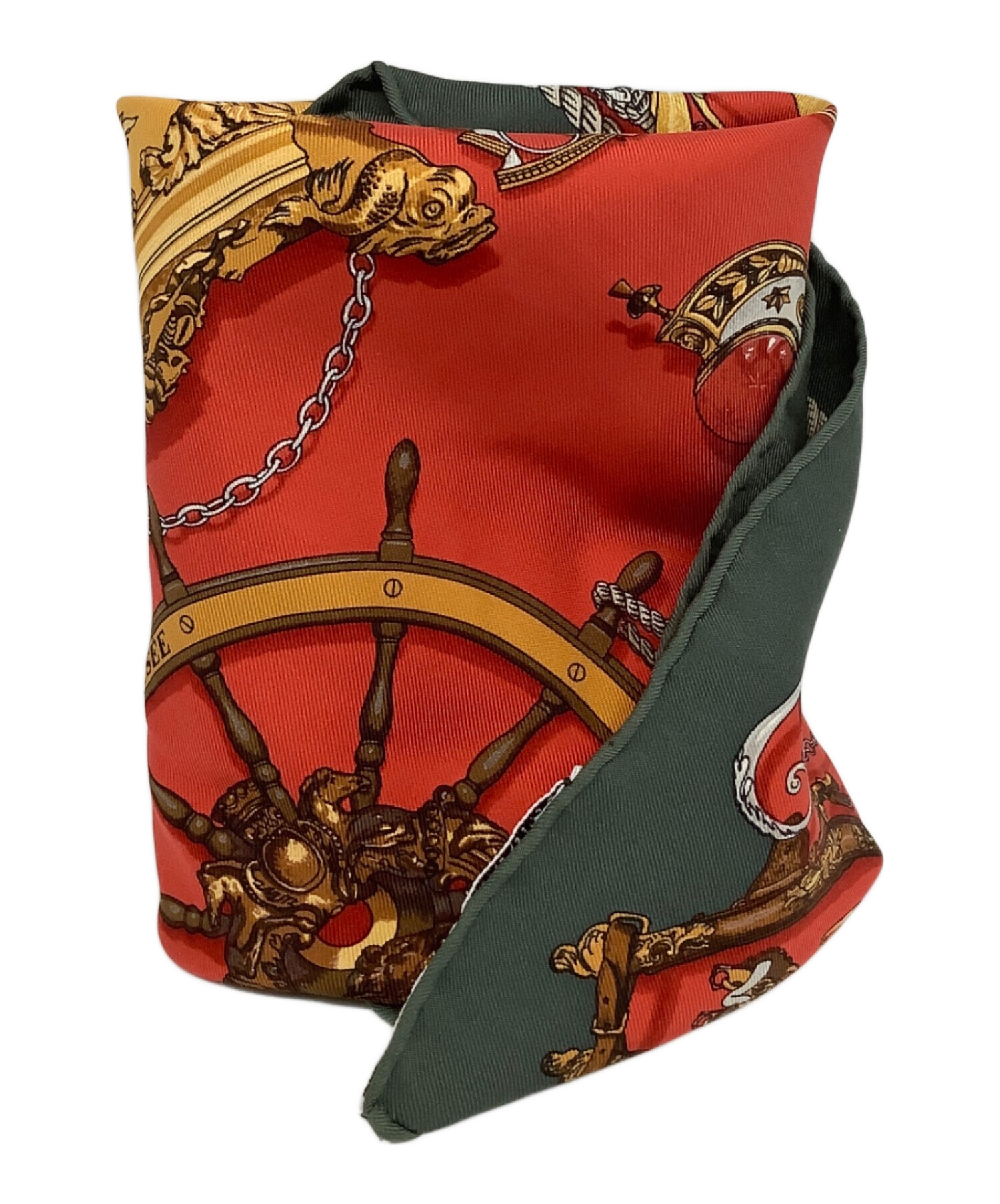 HERMES エルメス スカーフ カレ45 プチカレ 海洋博物館 MUSEE