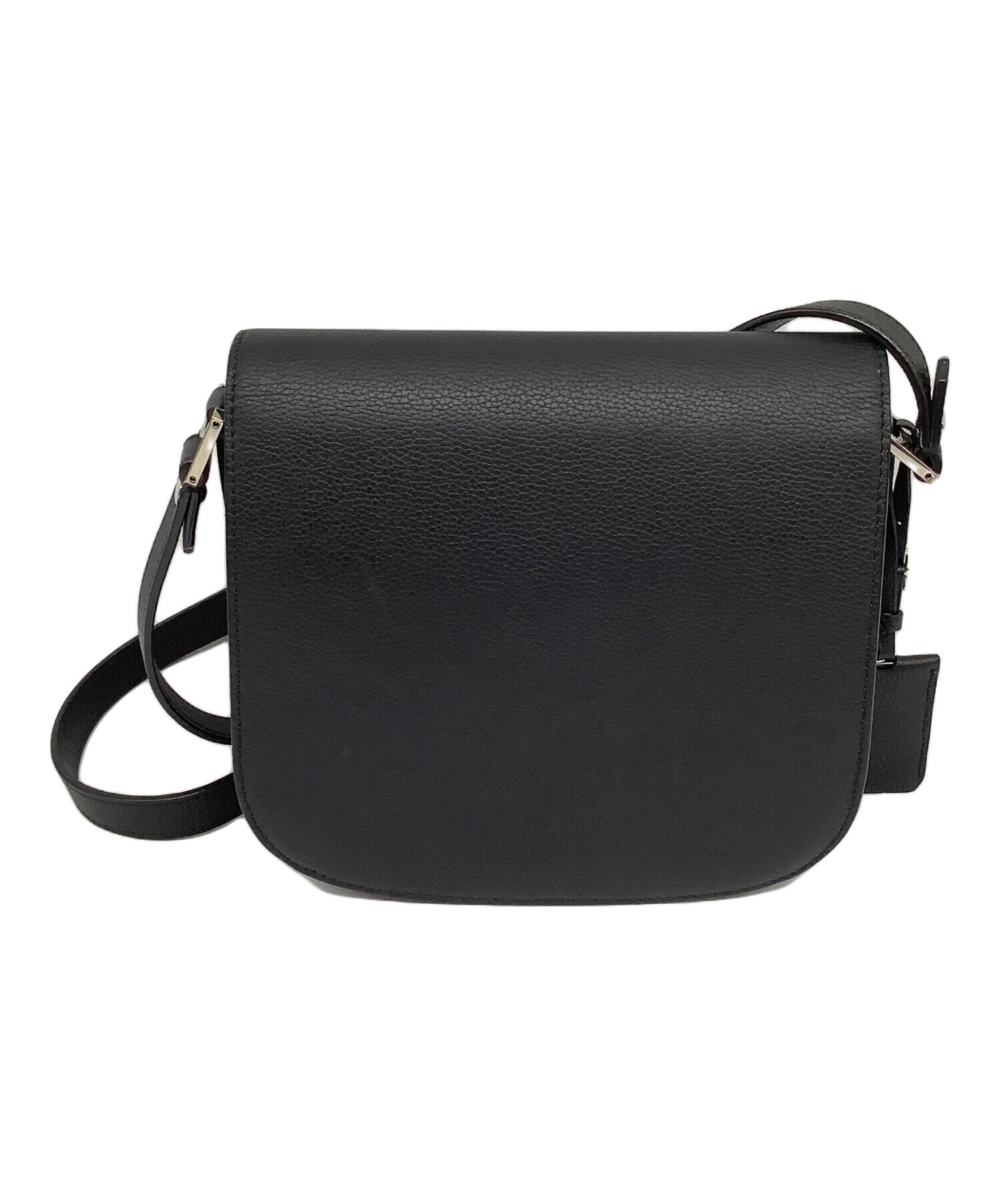 中古・古着通販】MCM (エムシーエム) レザーショルダーバッグ ブラック