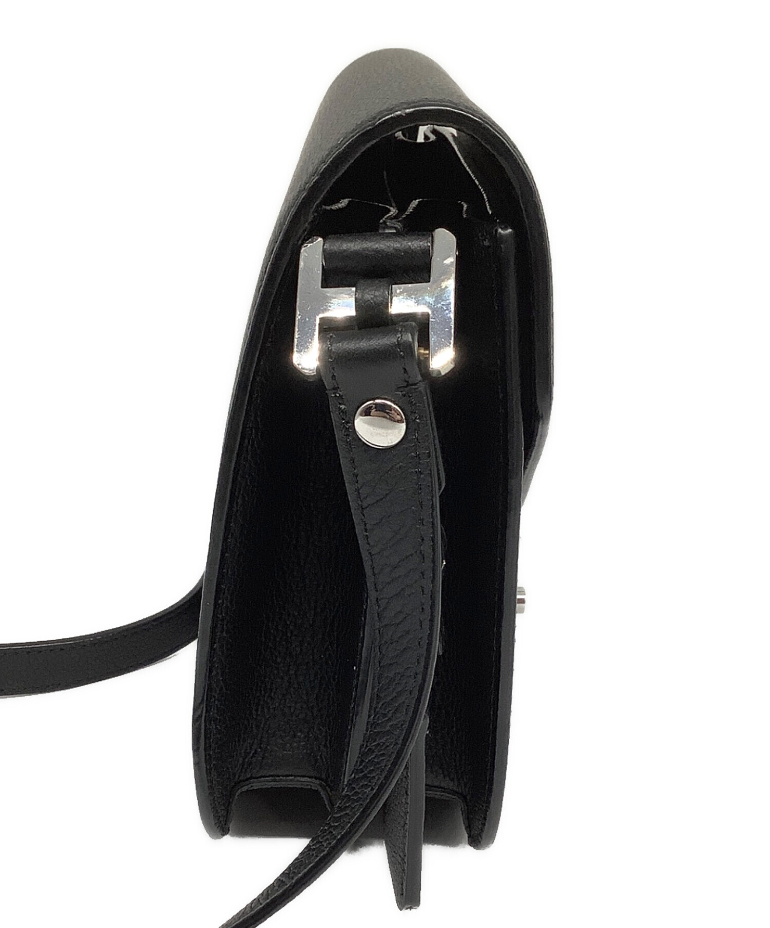 中古・古着通販】MCM (エムシーエム) レザーショルダーバッグ ブラック