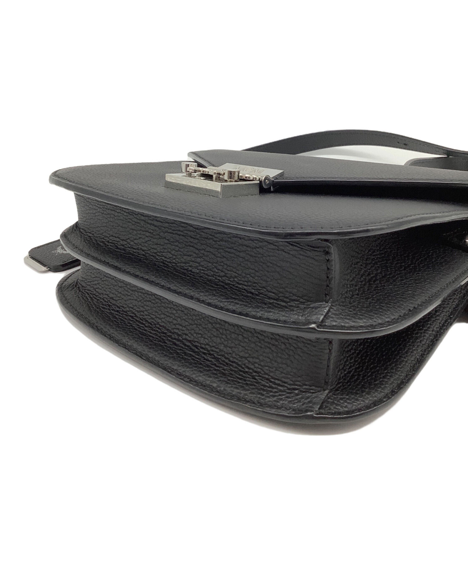 中古・古着通販】MCM (エムシーエム) レザーショルダーバッグ ブラック 