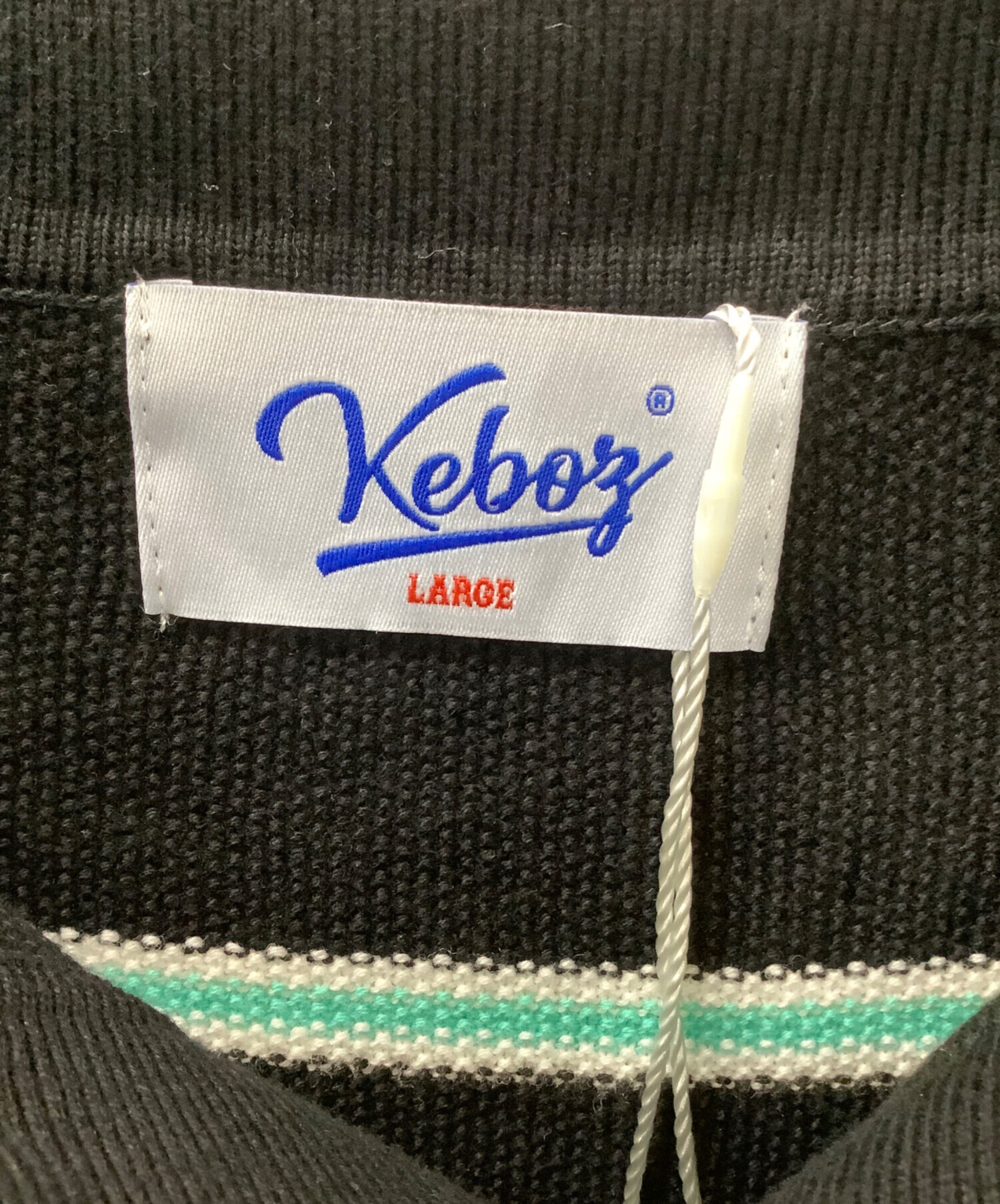 中古・古着通販】KEBOZ (ケボズ) ニットポロシャツ ブラック サイズ:L