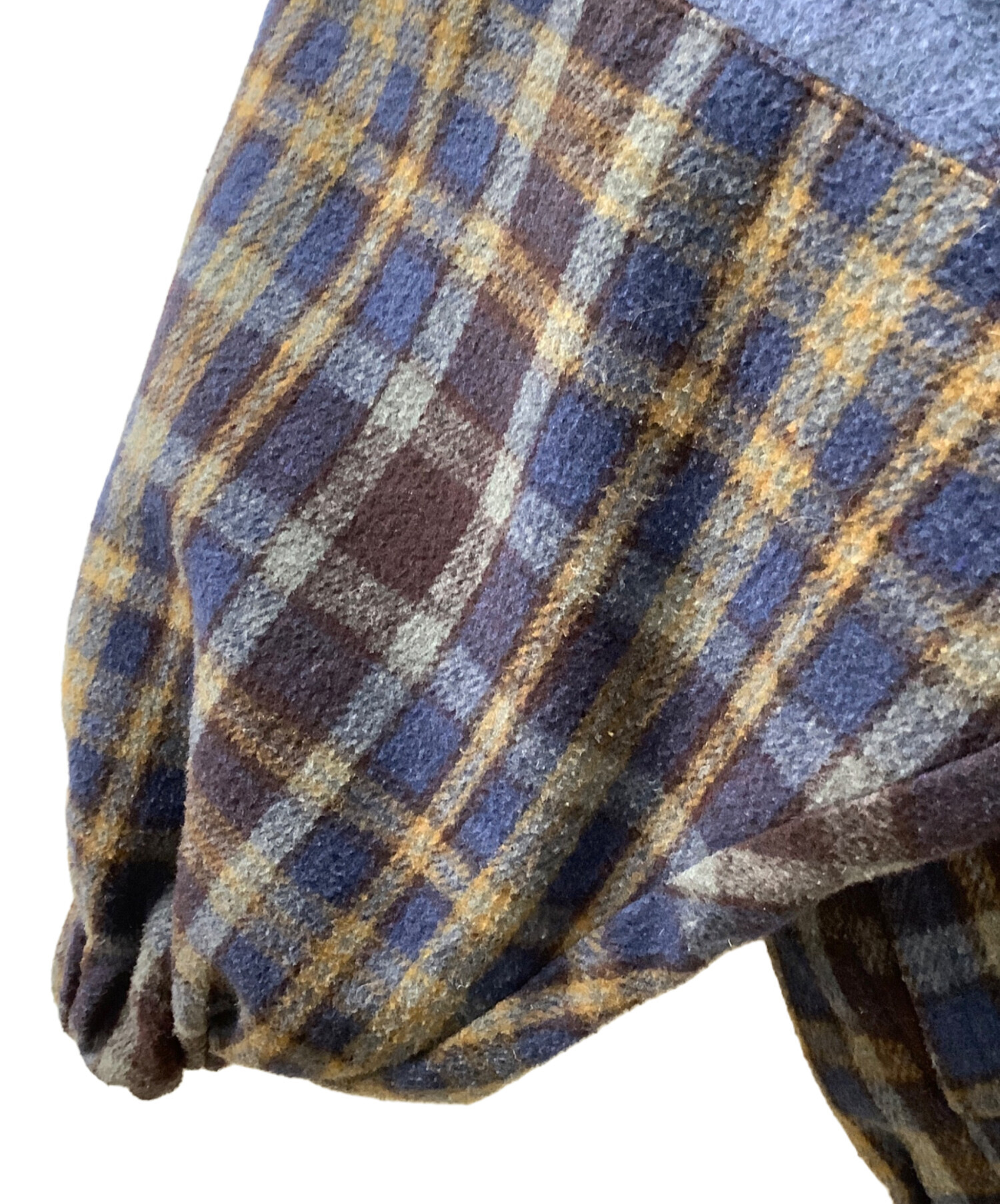 中古・古着通販】harapeco (ハラペコ) 2pattern Checked Jacket ブルー 