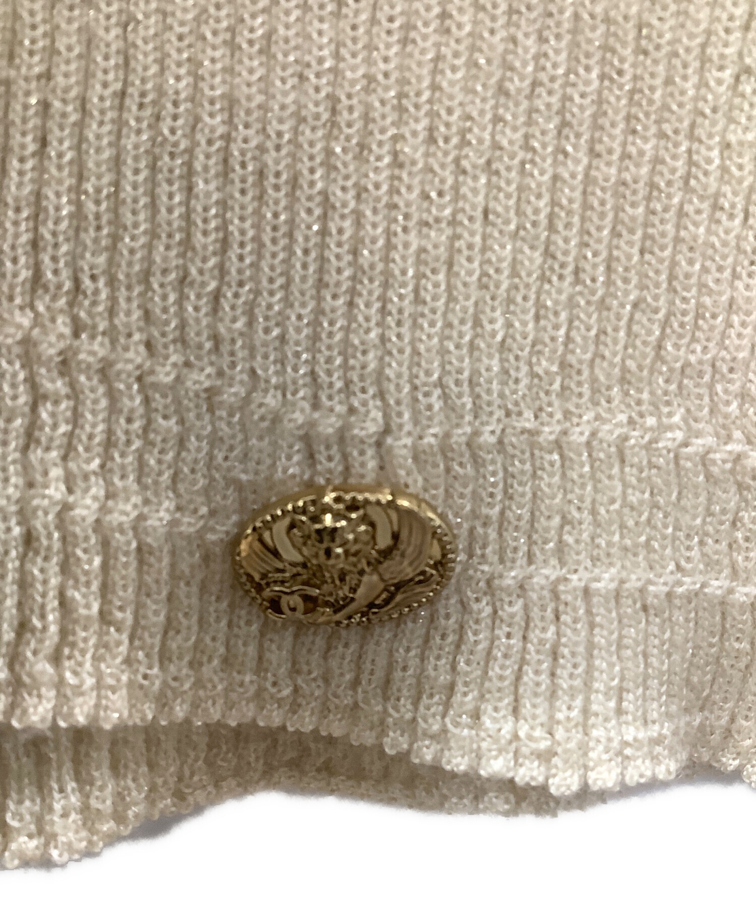 中古・古着通販】CHANEL (シャネル) ラメニット ベージュ サイズ:38
