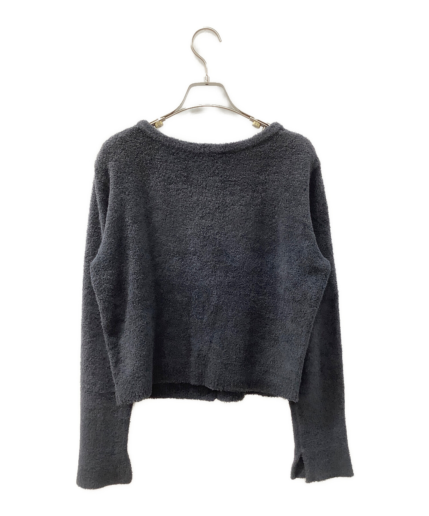 中古・古着通販】CHANEL (シャネル) パイル地カーディガン ネイビー 