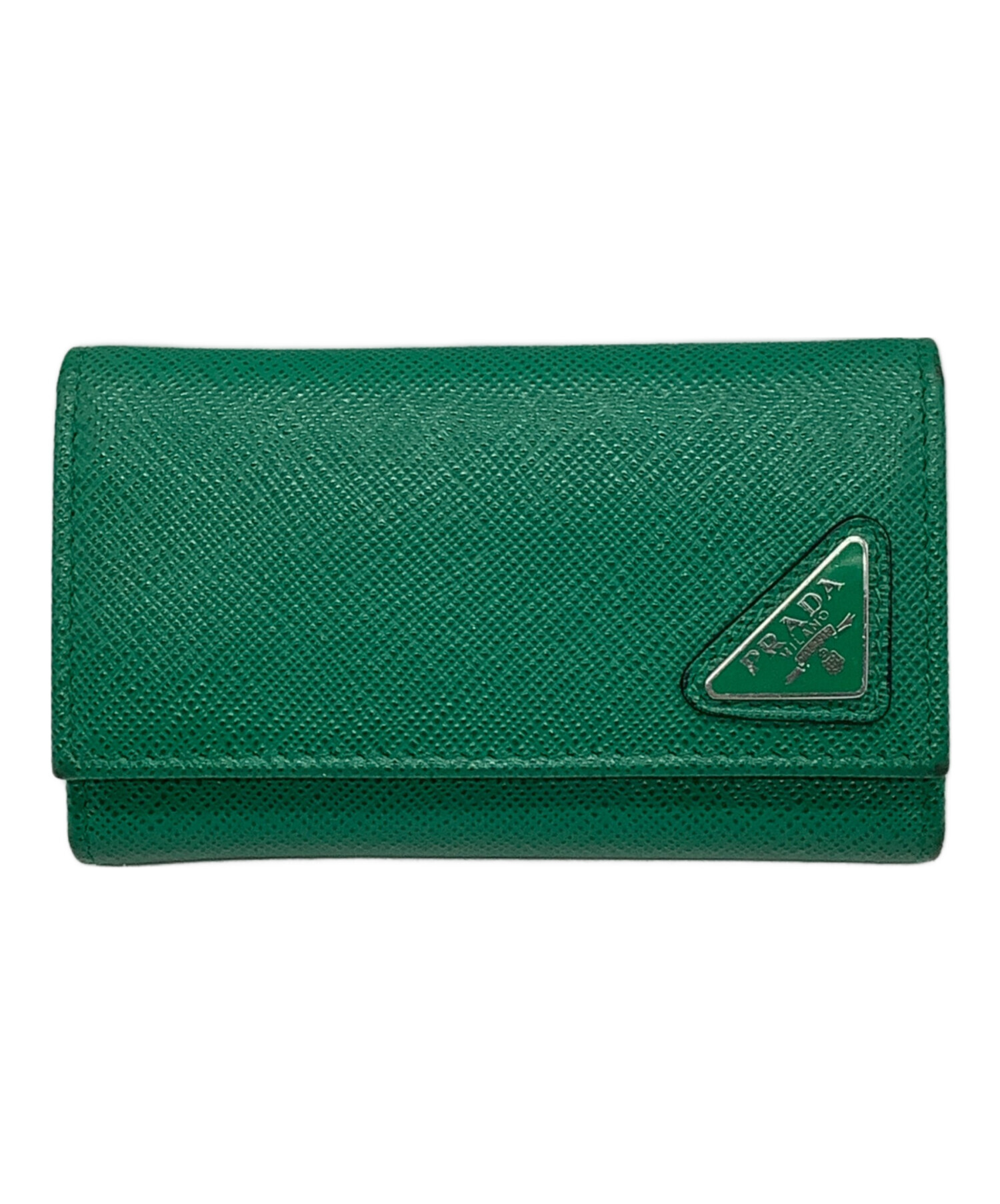 中古・古着通販】PRADA (プラダ) サフィアーノトライアングル グリーン