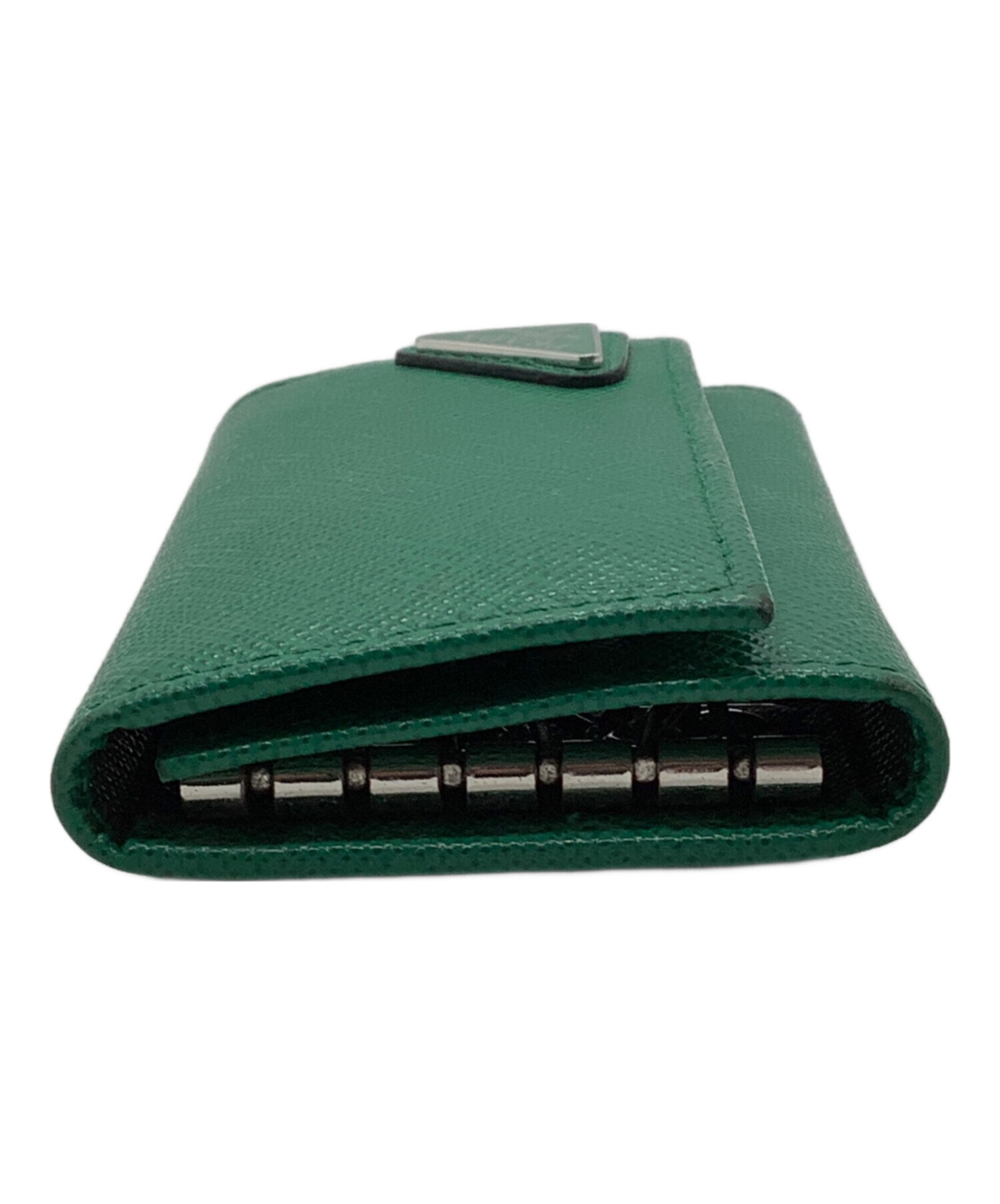 中古・古着通販】PRADA (プラダ) サフィアーノトライアングル グリーン