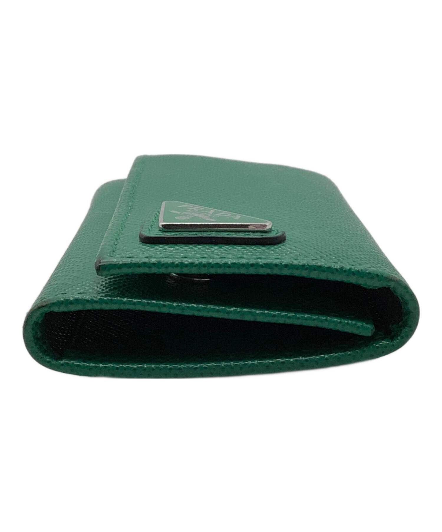 中古・古着通販】PRADA (プラダ) サフィアーノトライアングル グリーン