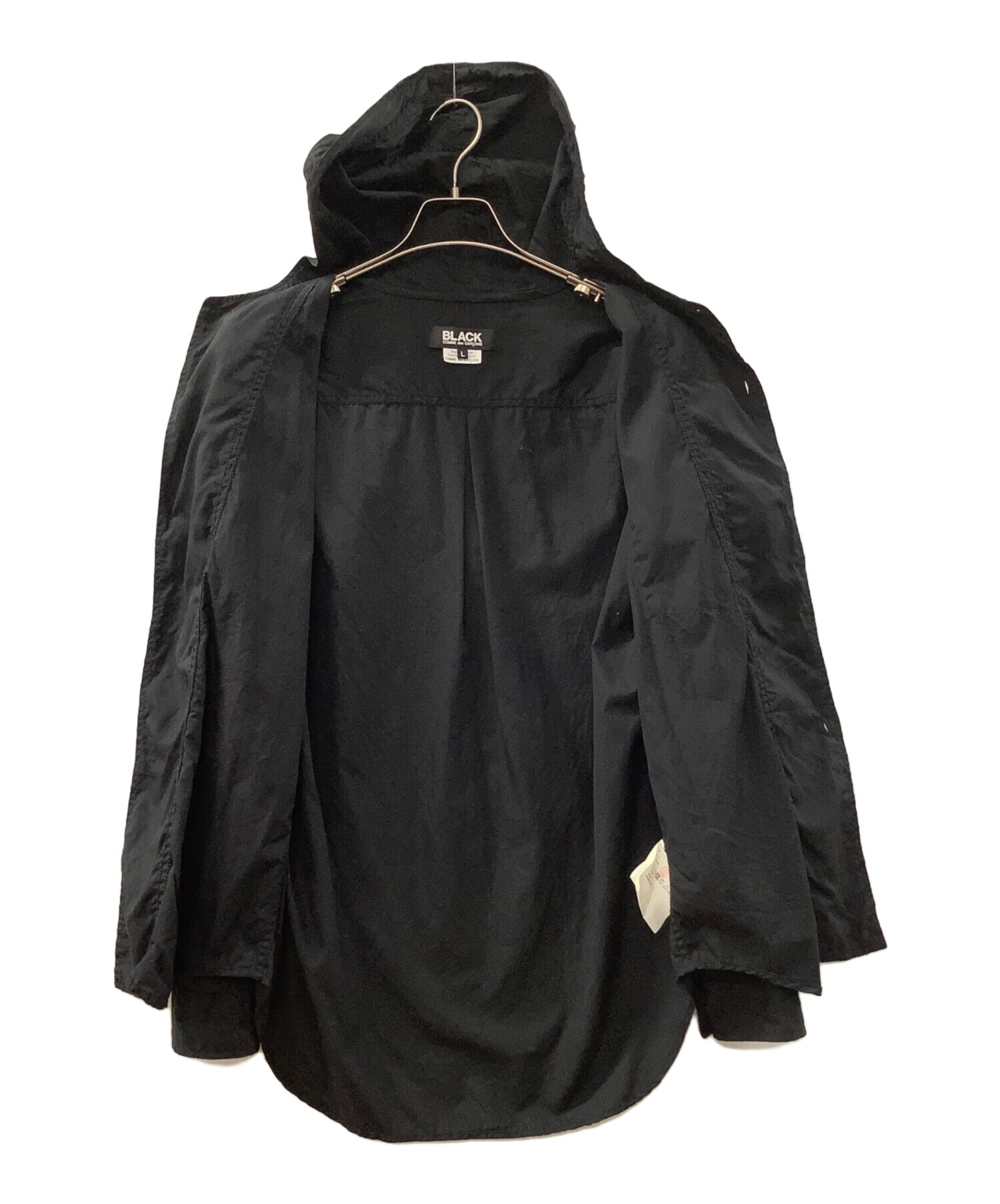 コムデギャルソン シャツ 黒 フード付きブルゾン 中古・古着通販】BLACK COMME des GARCONS (ブラックコムデギャルソン