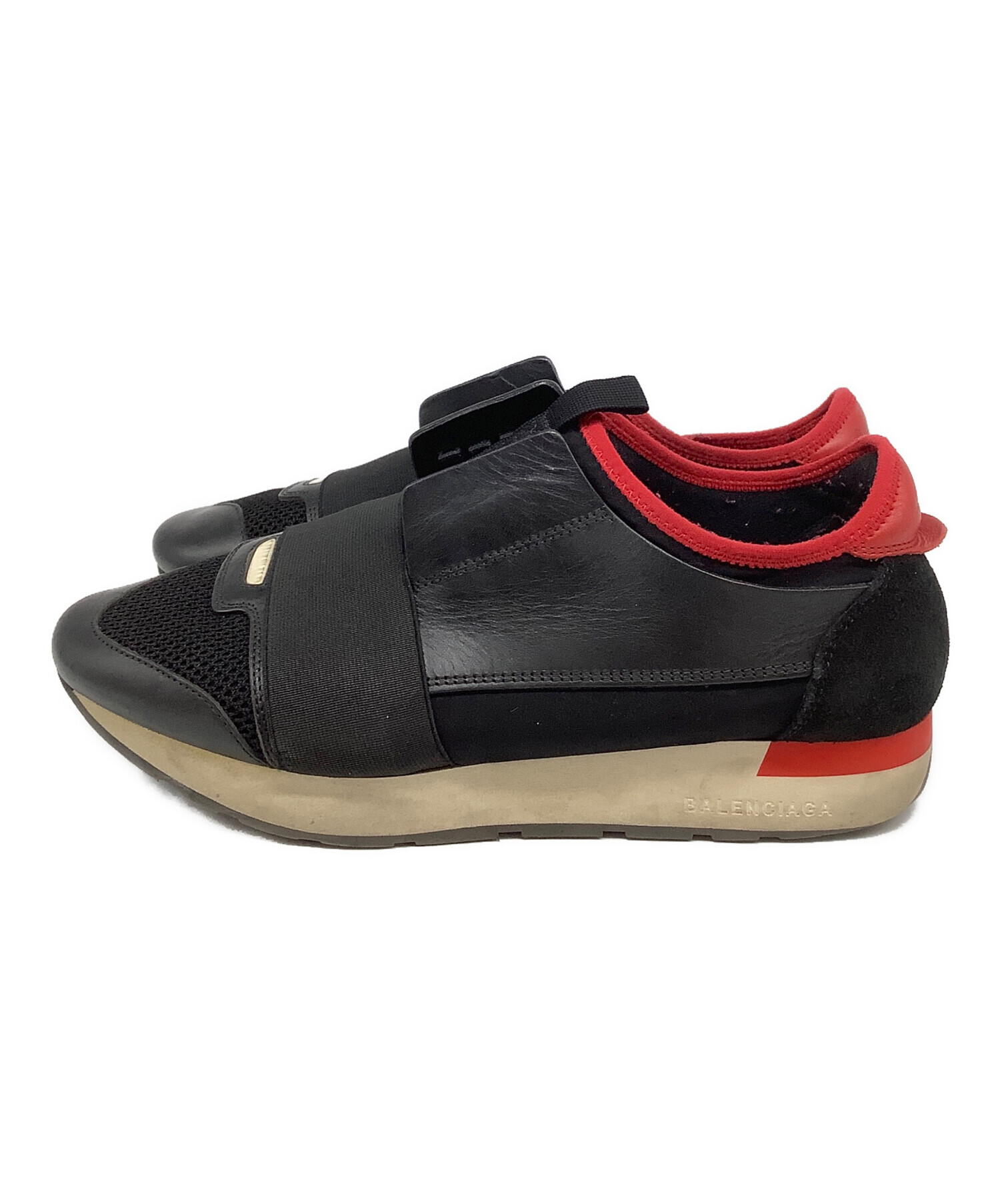 中古・古着通販】BALENCIAGA (バレンシアガ) レースランナー ブラック 