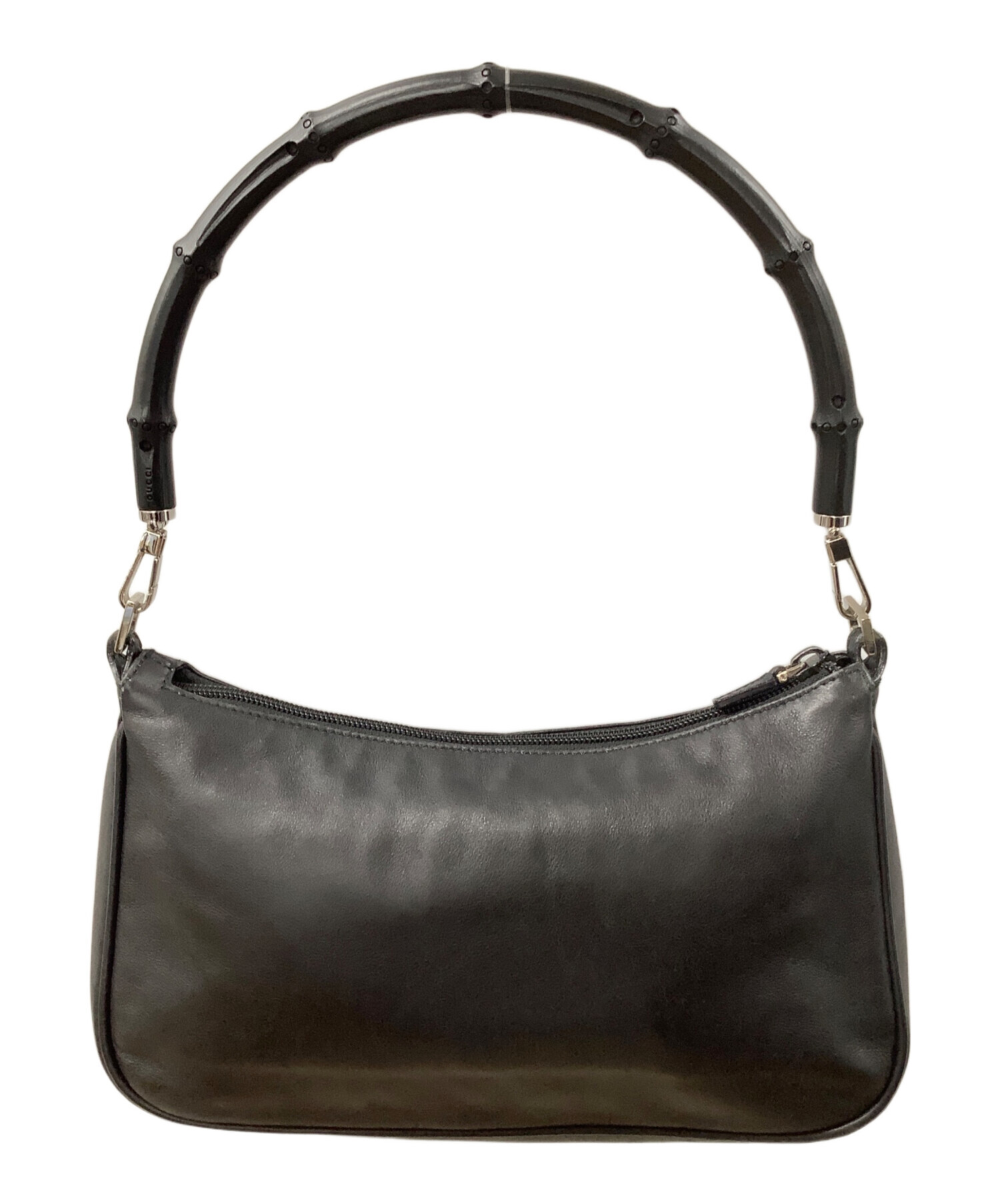 中古・古着通販】GUCCI (グッチ) バンブーショルダーバッグ ブラック 