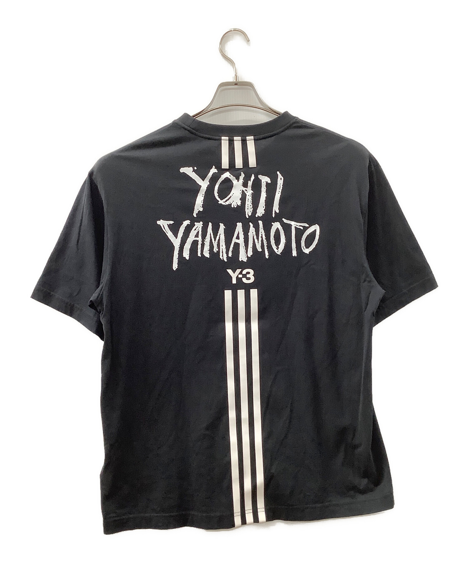 中古・古着通販】Y-3 (ワイスリー) スリーラインバックプリントTシャツ