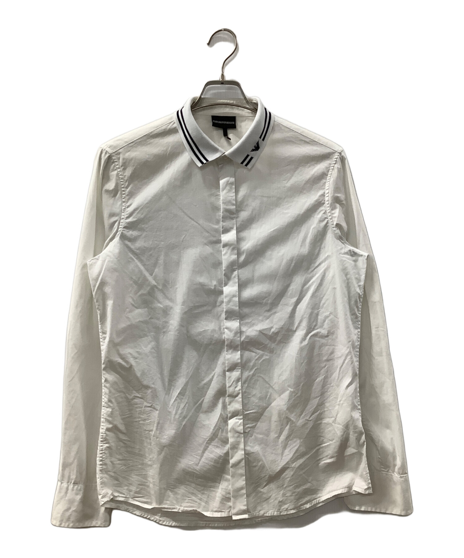 EMPORIO ARMANI エンポリオアルマーニ ドレスシャツ L 白 【古着】【中古】【送料無料】 中古・古着通販】EMPORIO ARMANI (エンポリオアルマーニ) ドレスシャツ